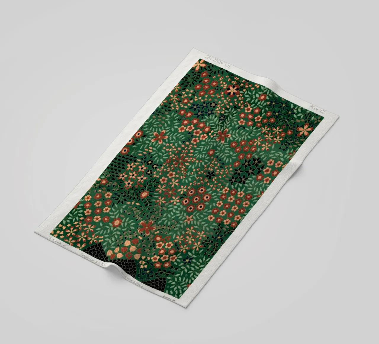 Japanese floral print pattern telo mare da vintageshop