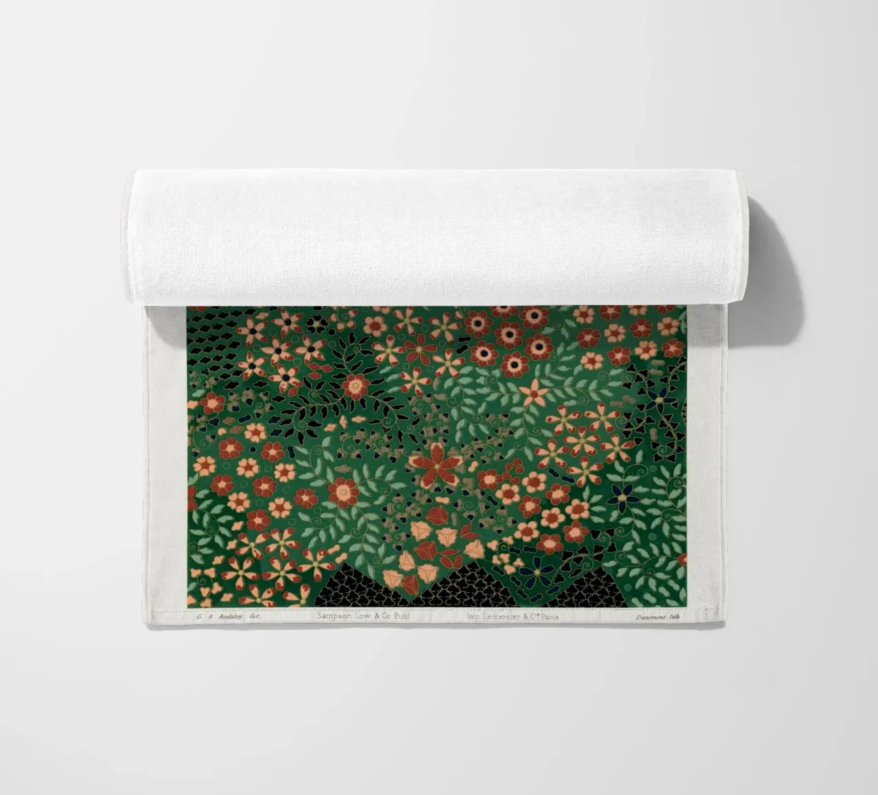 Japanese floral print pattern telo mare da vintageshop