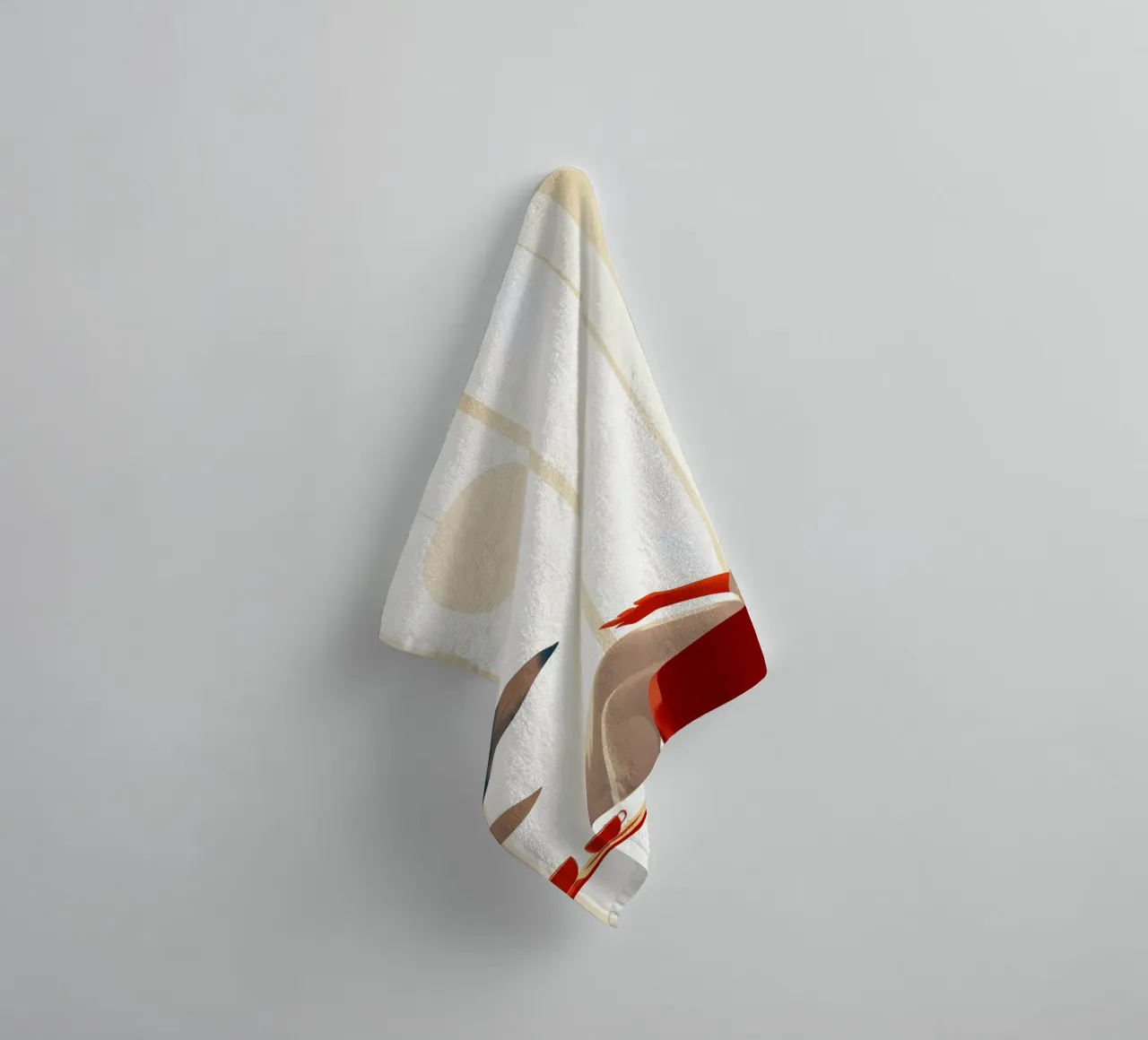 Conversation Femme vie art minimal serviette de bain de Justyna Jaszke JBJart