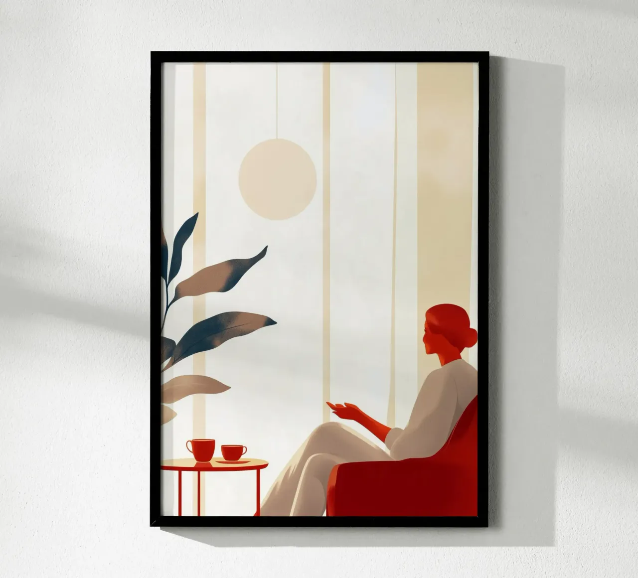 Gesprek vrouw leven minimale kunst hahnemühle van Justyna Jaszke JBJart