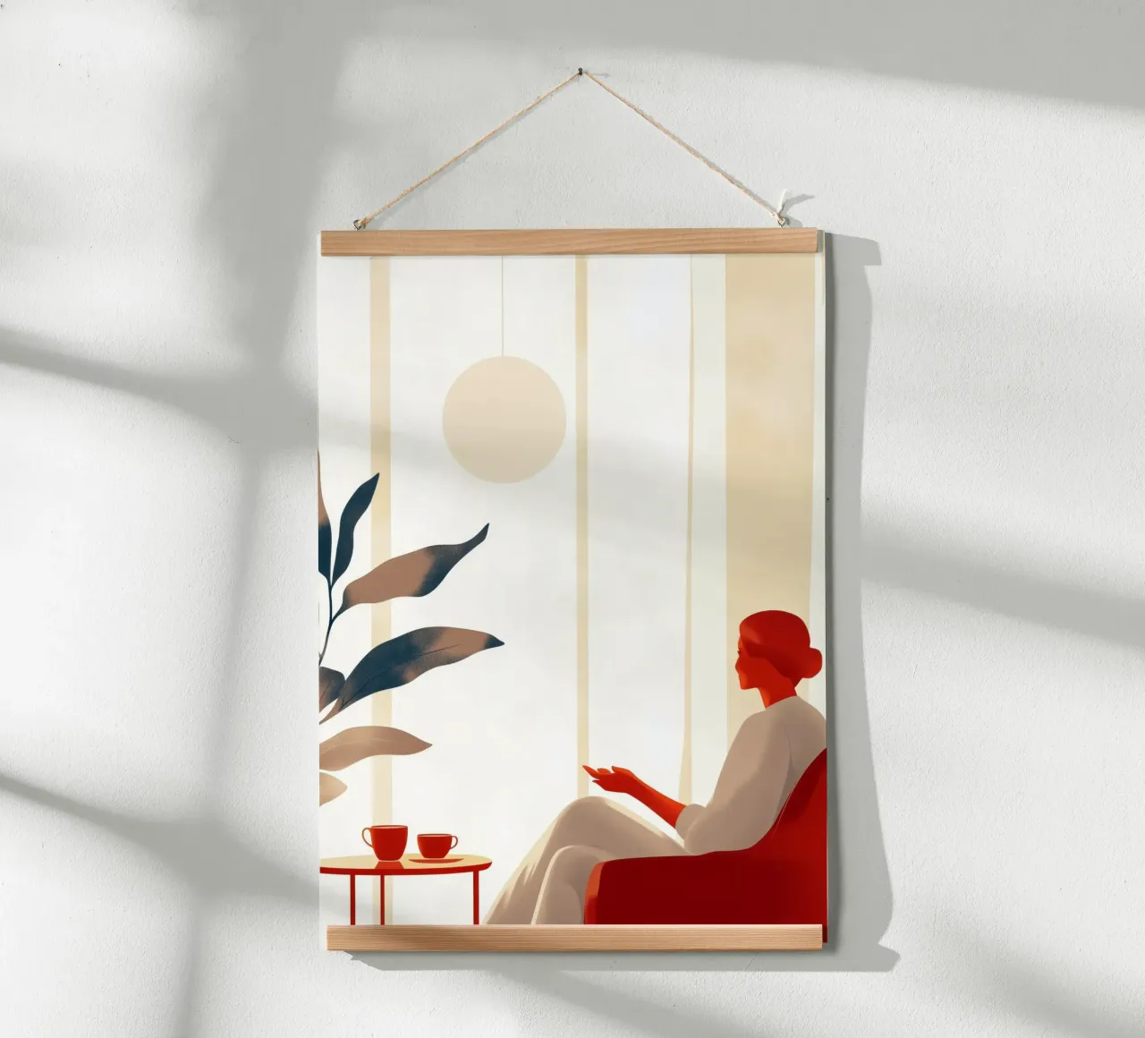 Gesprek vrouw leven minimale kunst hahnemühle van Justyna Jaszke JBJart