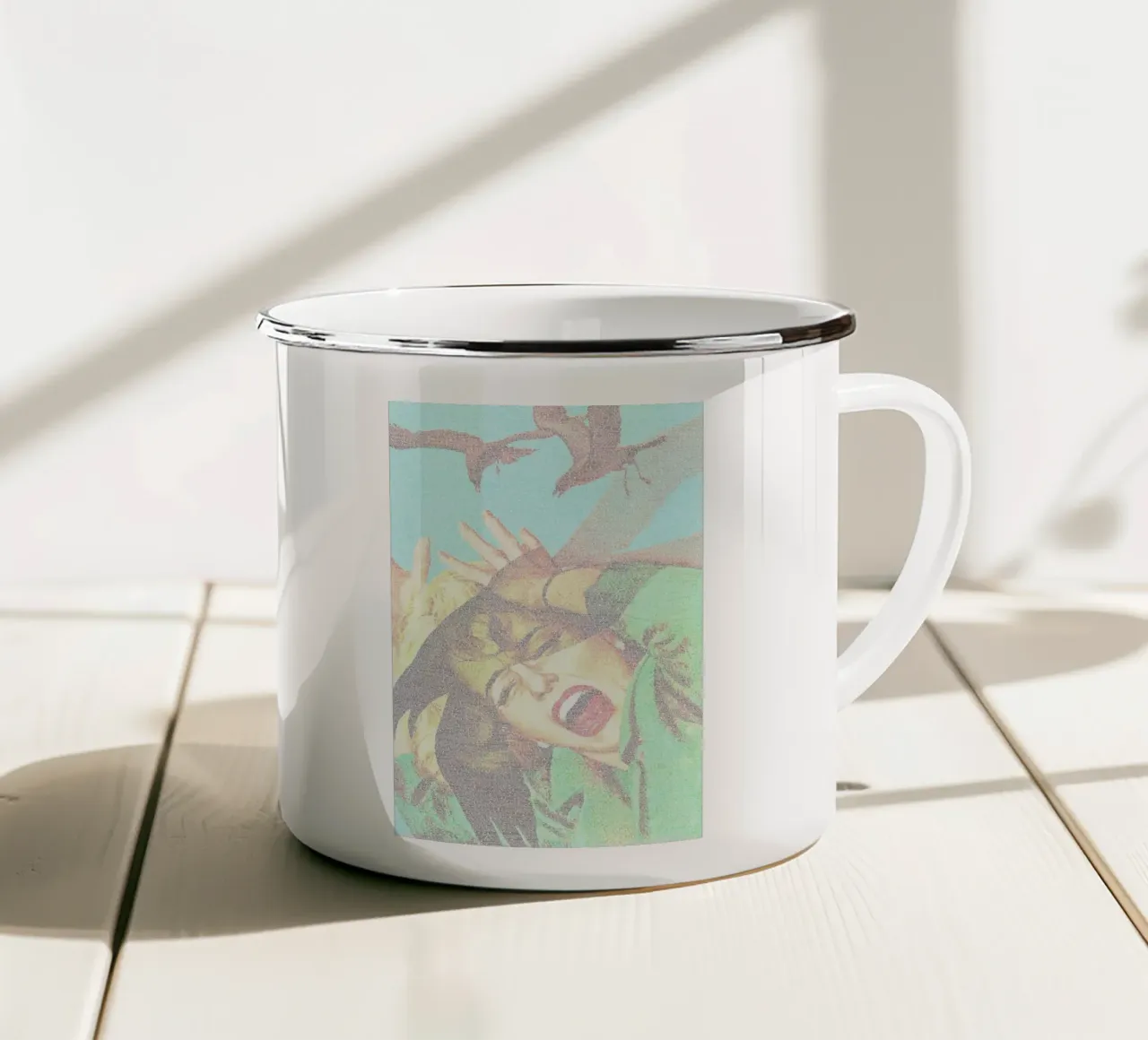 The Birds tazza in smalto da Robotic Ewe