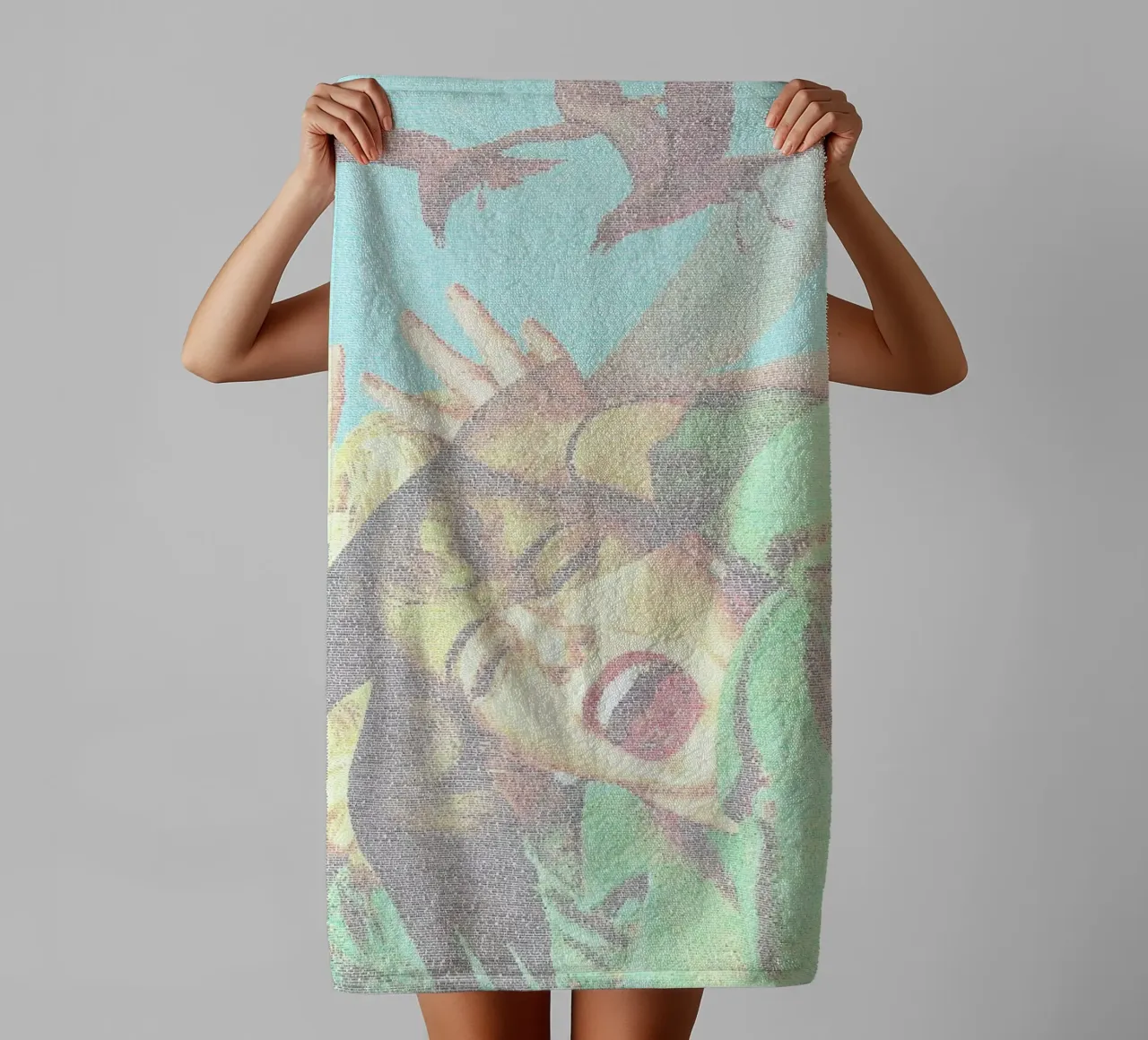The Birds towel by Robotic Ewe