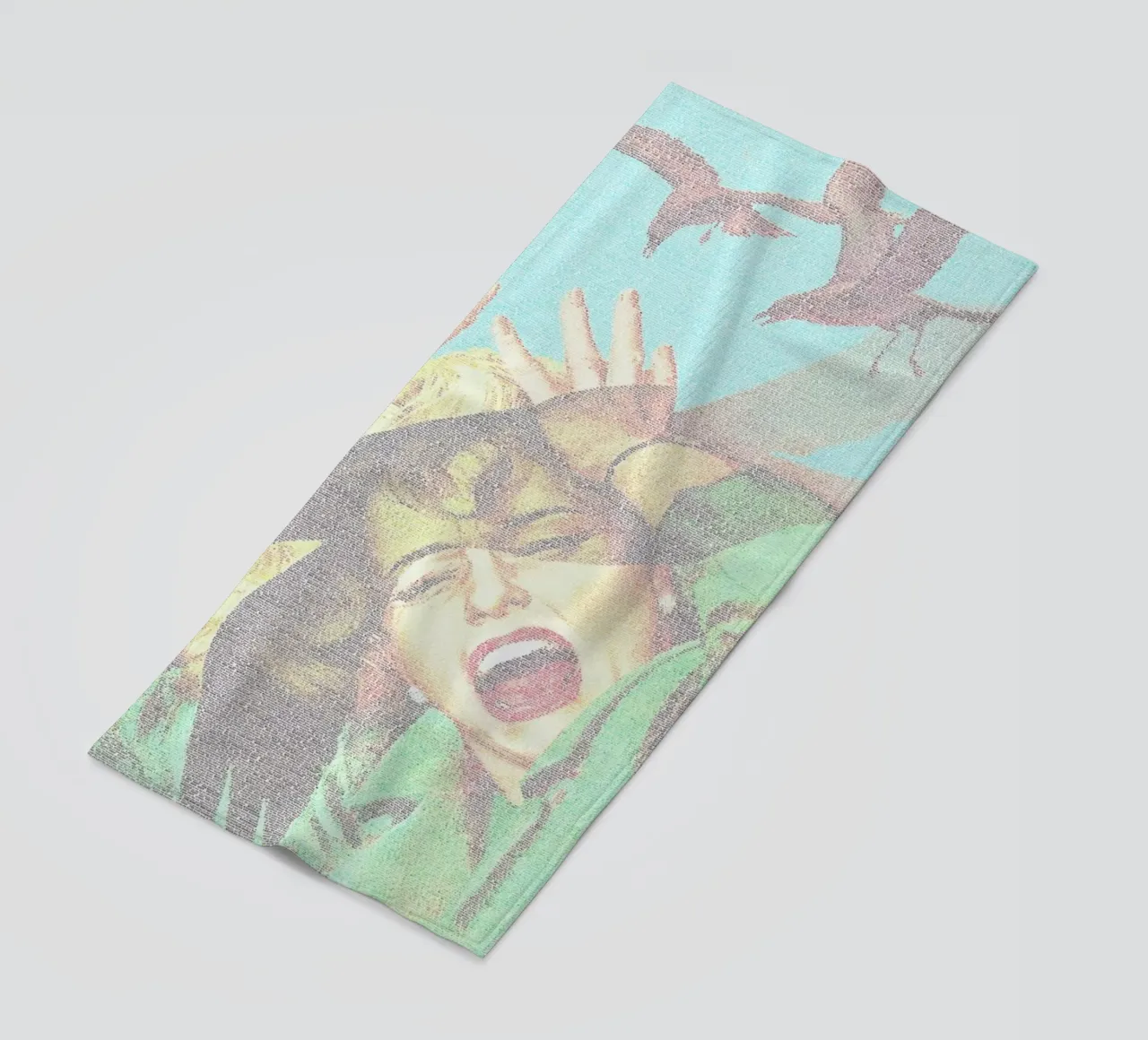 The Birds beach towel by Robotic Ewe