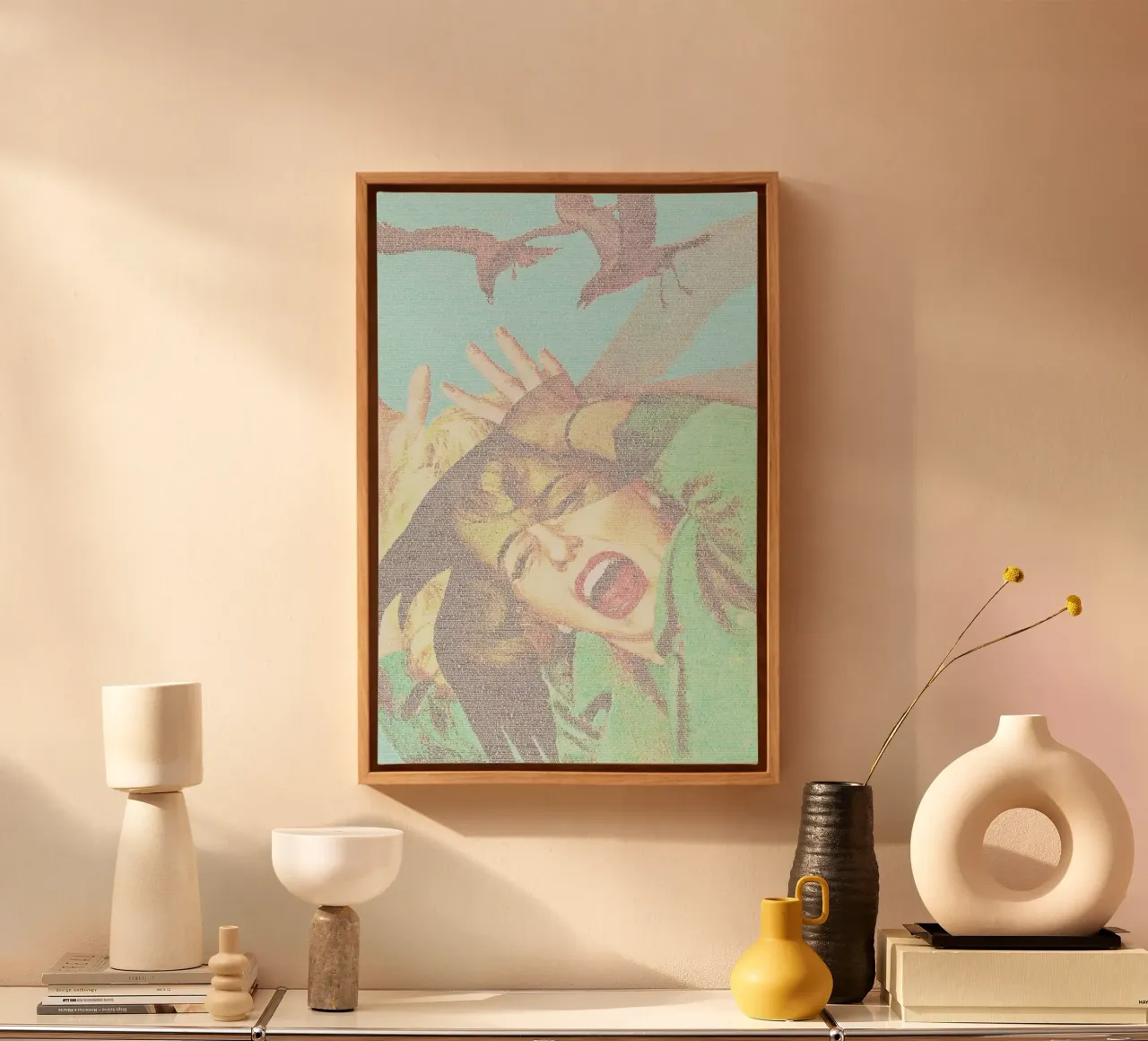 The Birds canvas by Robotic Ewe