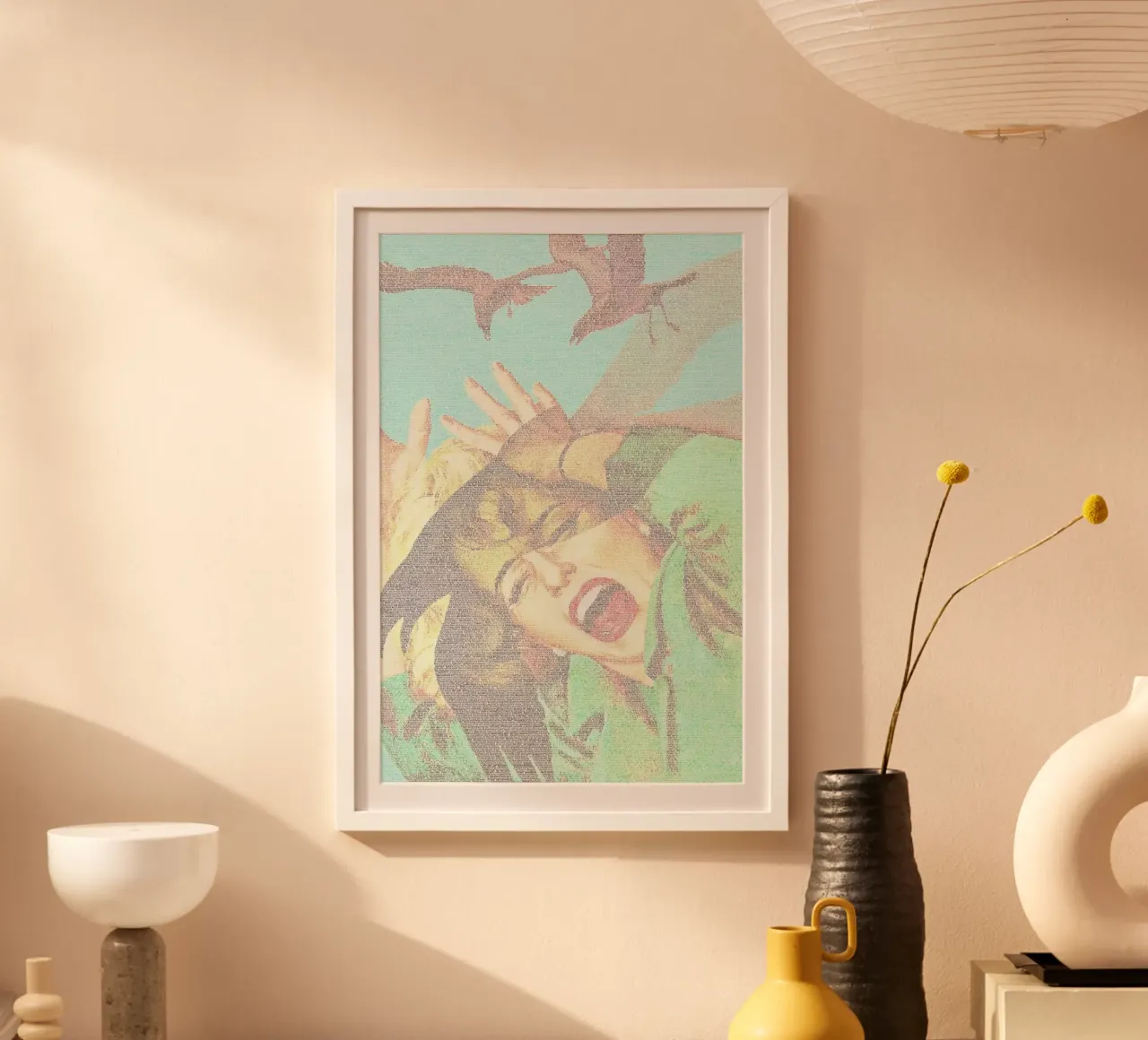 The Birds poster con telaio in plastica da Robotic Ewe