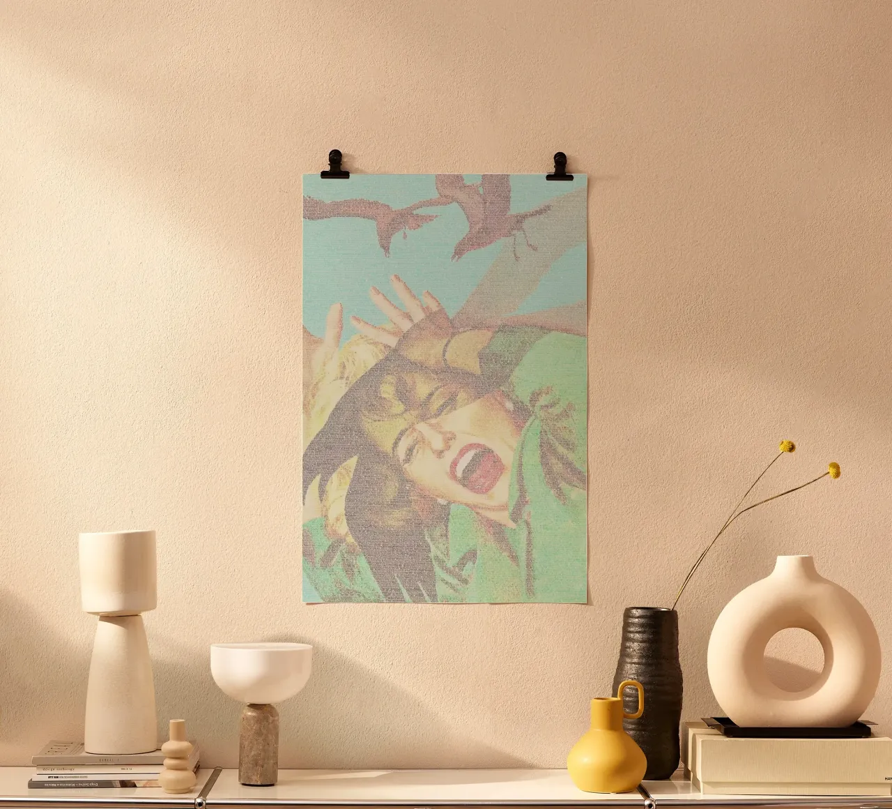 The Birds poster con telaio in plastica da Robotic Ewe