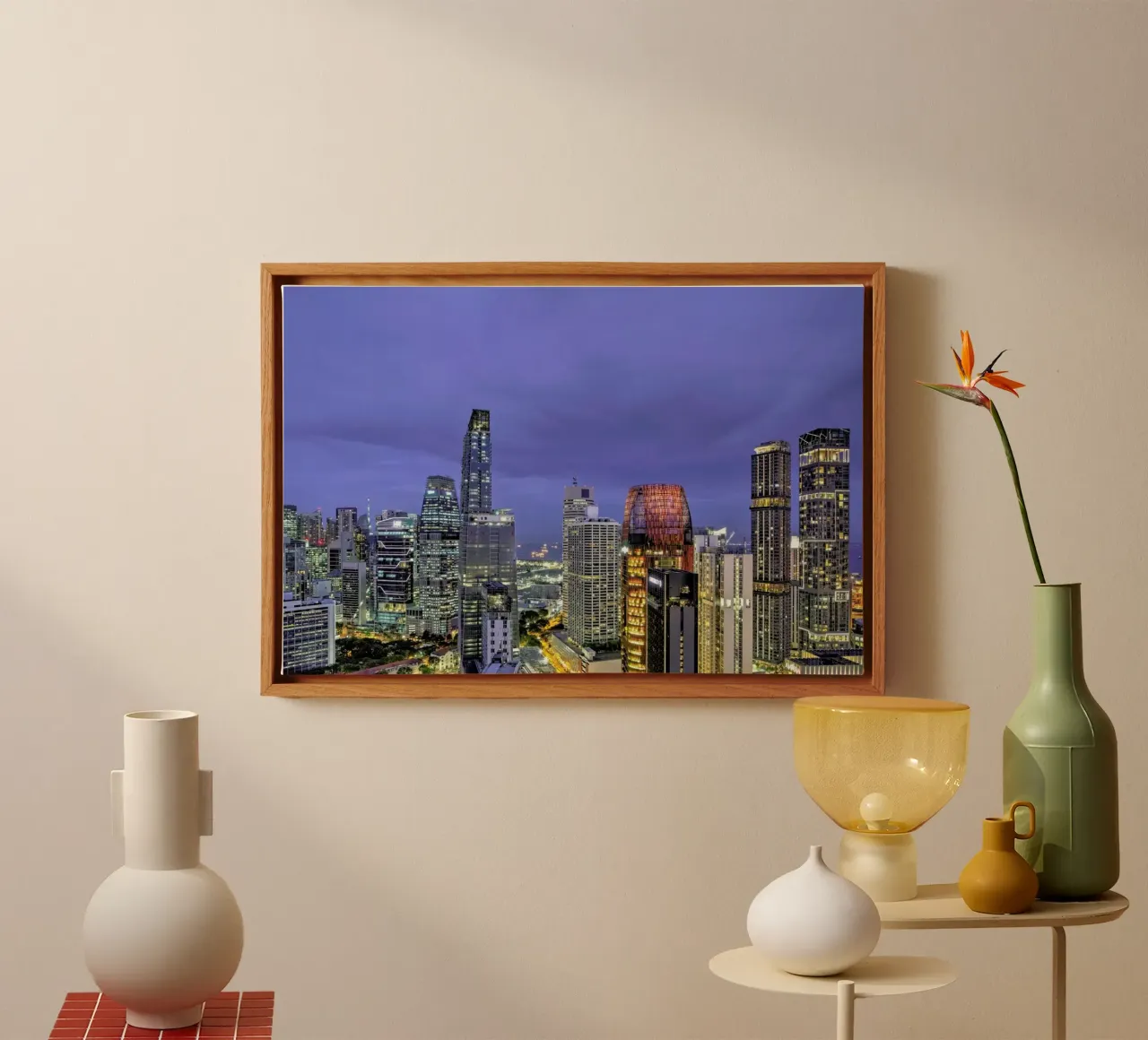 Singapore No. 4 tela con Cornice a cassetta da Michael Belhadi