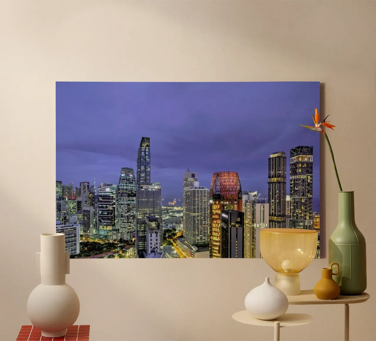 Singapore No. 4 tela con Cornice a cassetta da Michael Belhadi