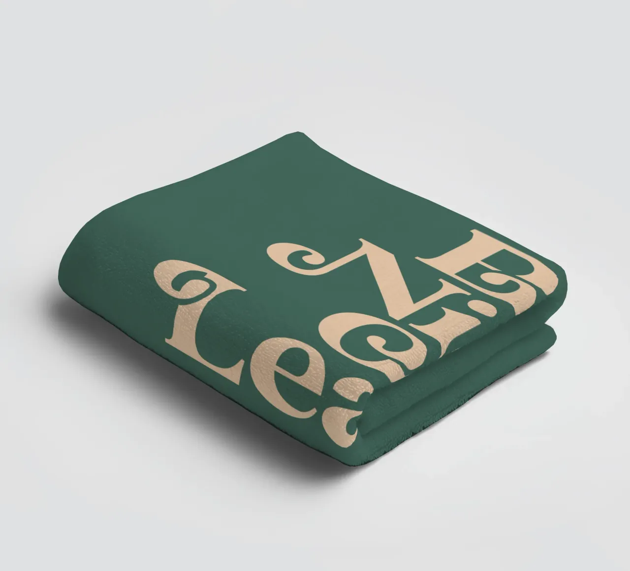 Be Nice or Leave Whimsical Typography Print on Green towel by THE MOTIVATED TYPE