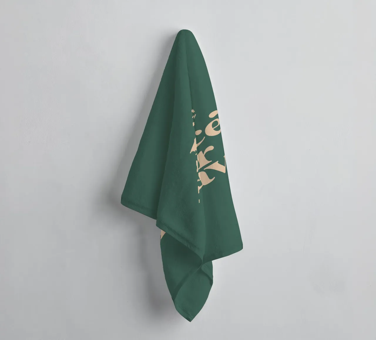 Be Nice or Leave Whimsical Typography Print on Green towel by THE MOTIVATED TYPE
