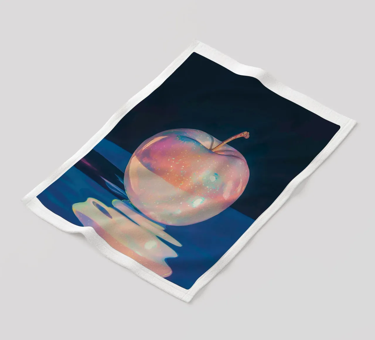 Schillernde Apfelkunst Fleecedecke von Melloi Art Print
