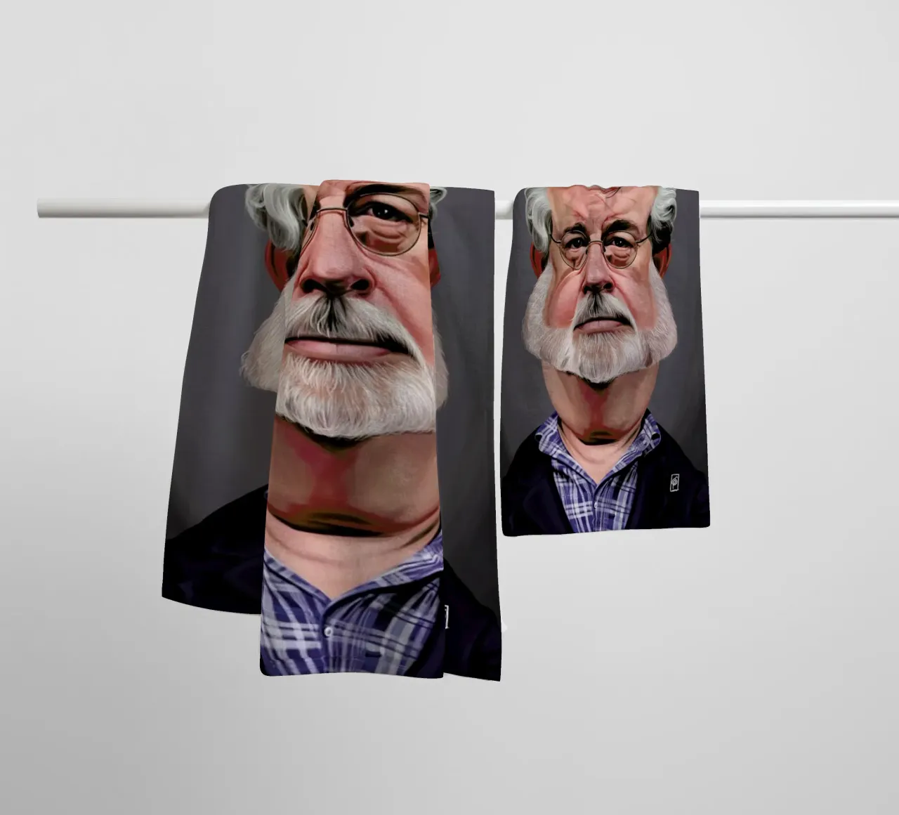 George Lucas asciugamano da bagno da Rob Art | Illustration