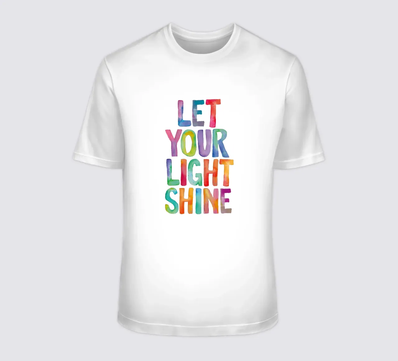 Let Your Light Shine Rainbow Typography Design per bambini t-shirt da THE MOTIVATED TYPE