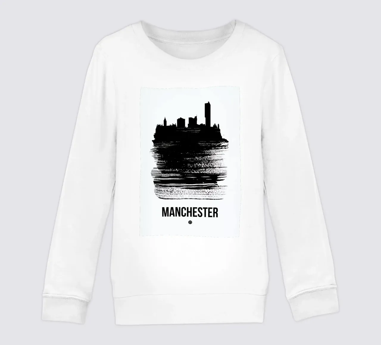 Manchester Skyline Brush Stroke felpa bambino da Naxart