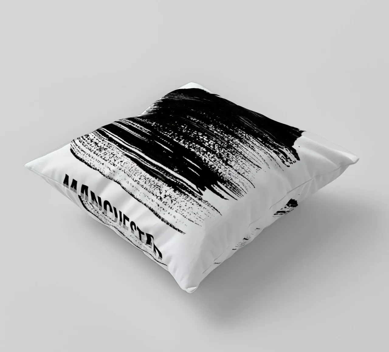 Manchester Skyline Brush Stroke cuscino da Naxart