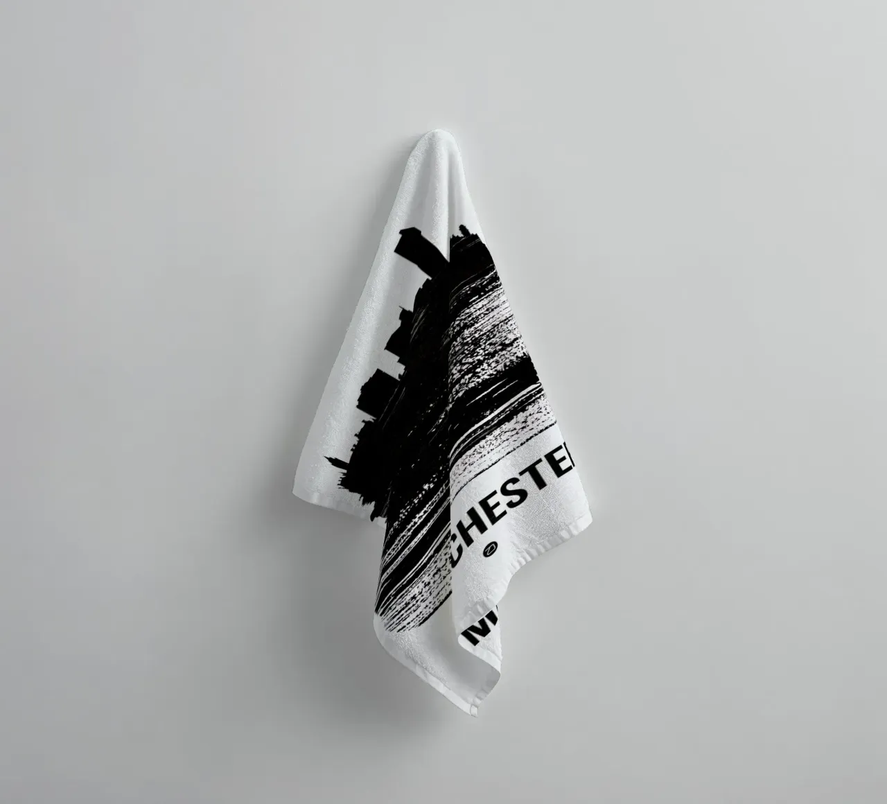 Manchester Skyline Brush Stroke asciugamano da bagno da Naxart
