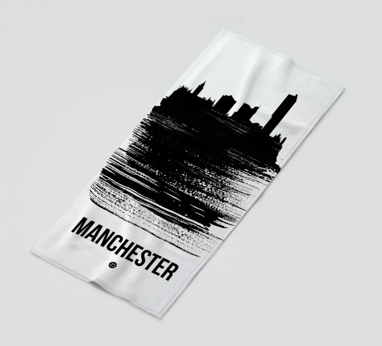 Manchester Skyline Brush Stroke telo mare da Naxart