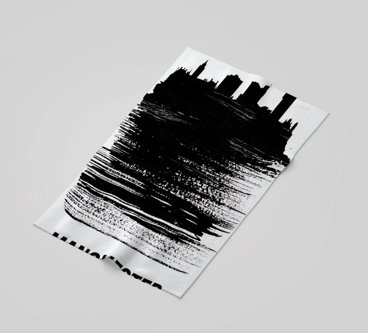 Manchester Skyline Brush Stroke telo mare da Naxart