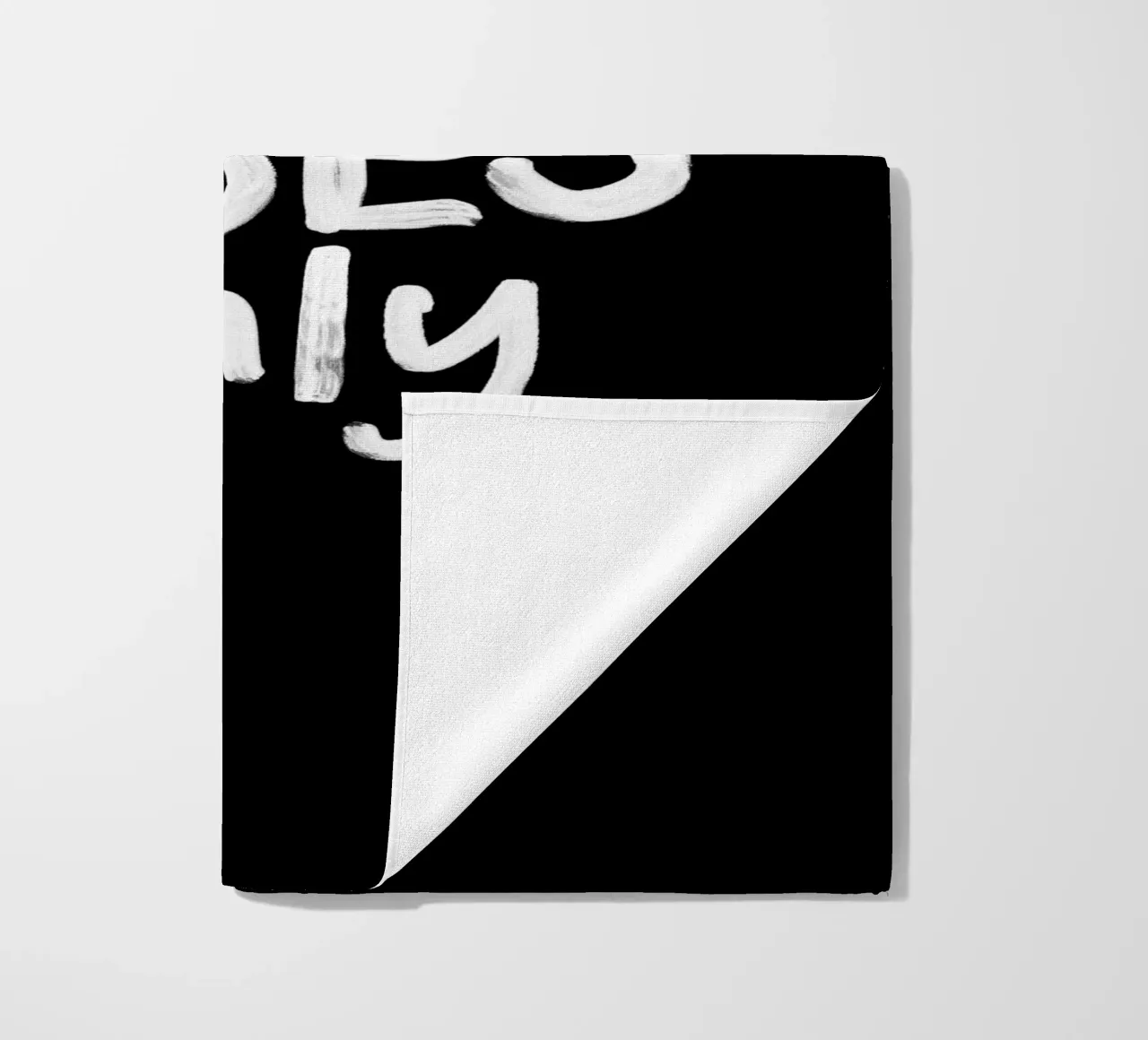 Good Vibes Only Stylish Monochrome Typography Print beach towel by THE MOTIVATED TYPE