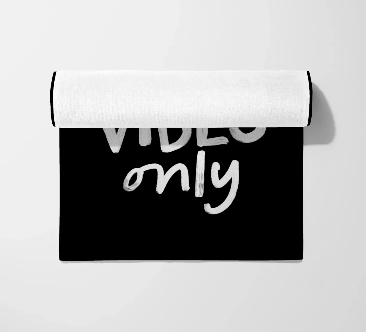 Good Vibes Only Stylish Monochrome Typography Print beach towel by THE MOTIVATED TYPE