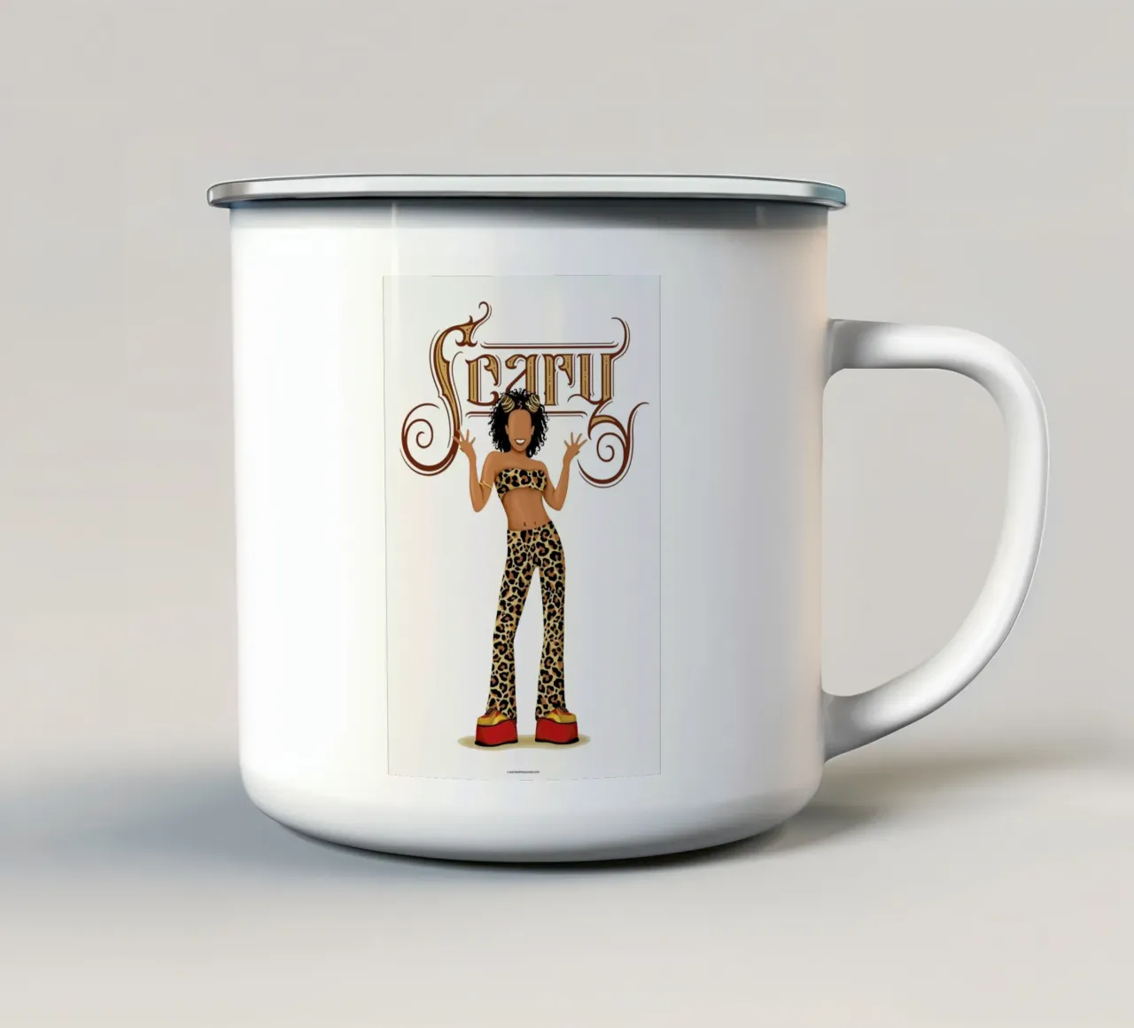 Scary taza de esmalte de Nour Tohme