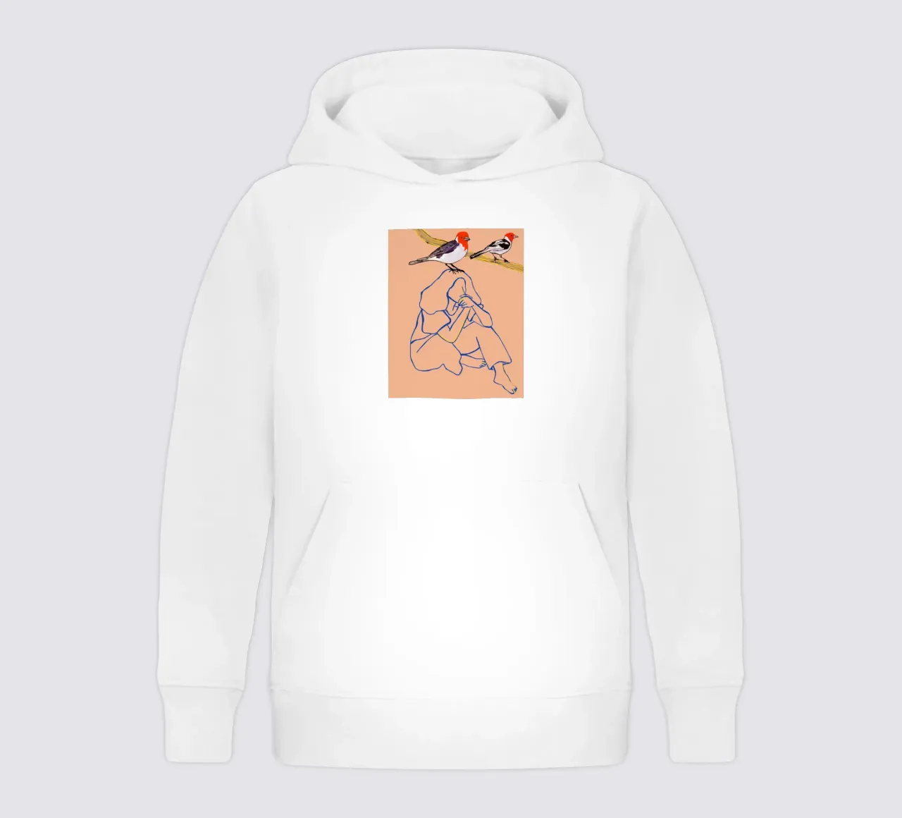 Teste rosse felpa bambino con cappuccio da tainah negreiros