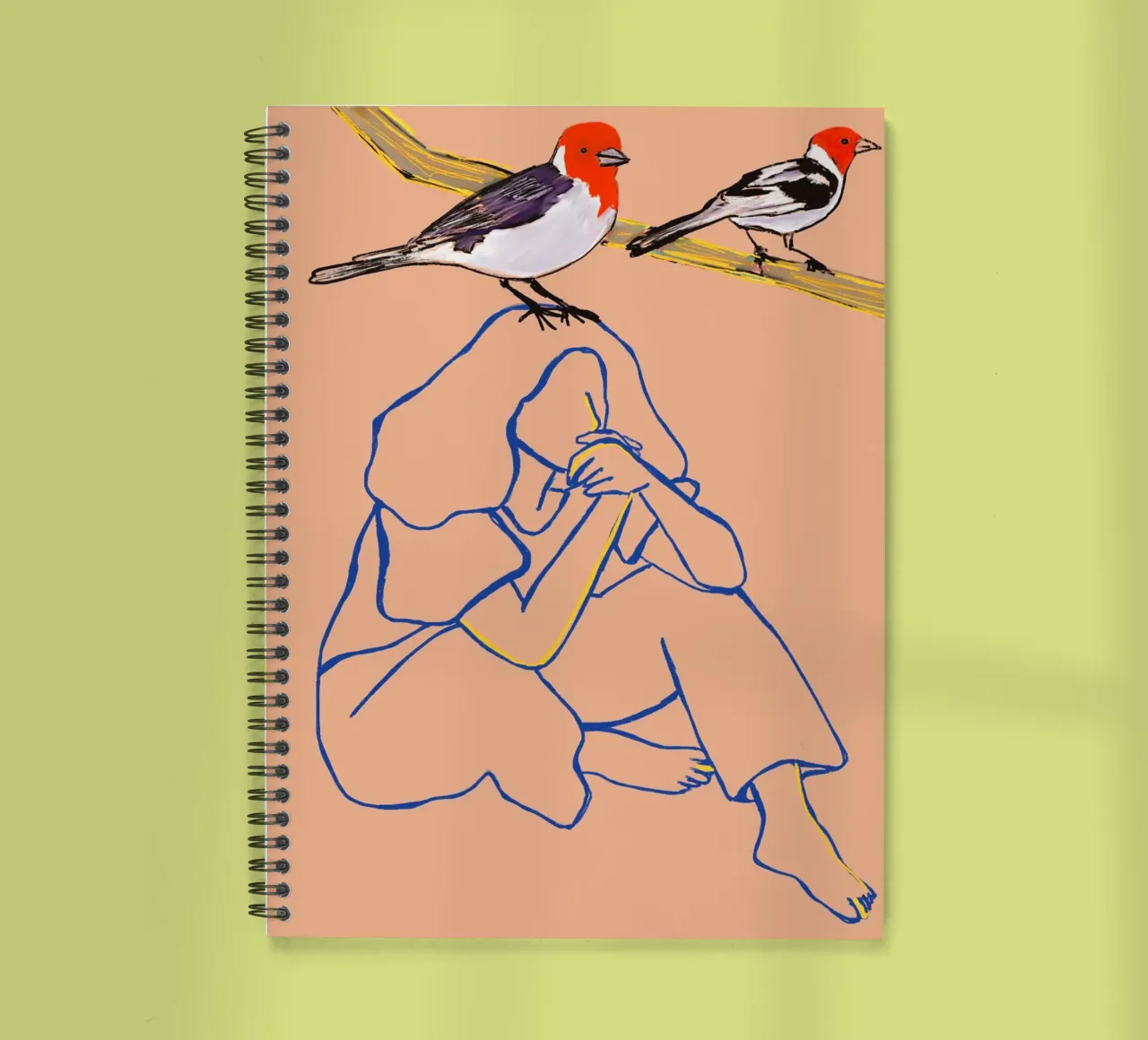 Red heads spiral notebook by tainah negreiros