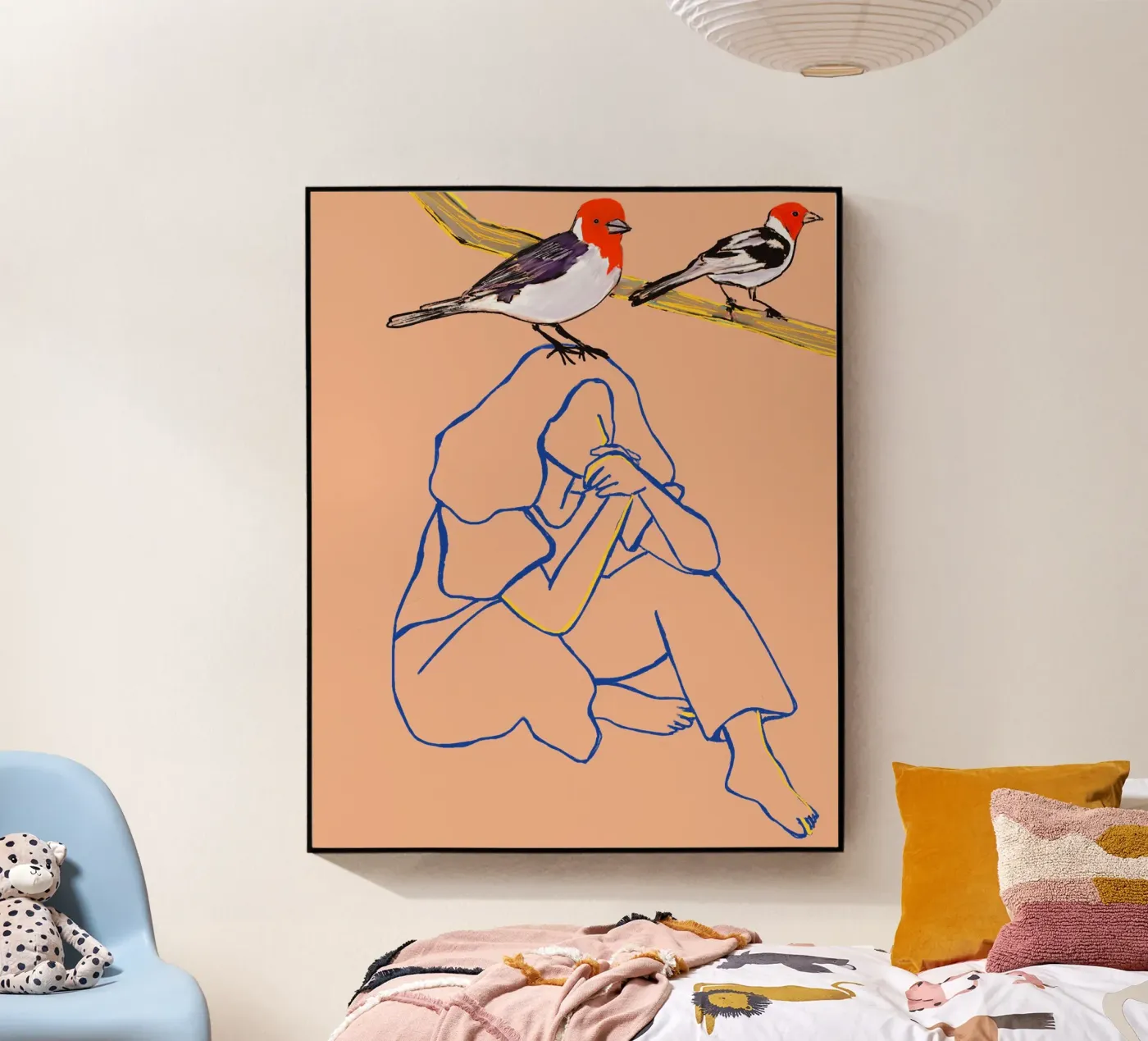 Rode hoofden acryl van tainah negreiros