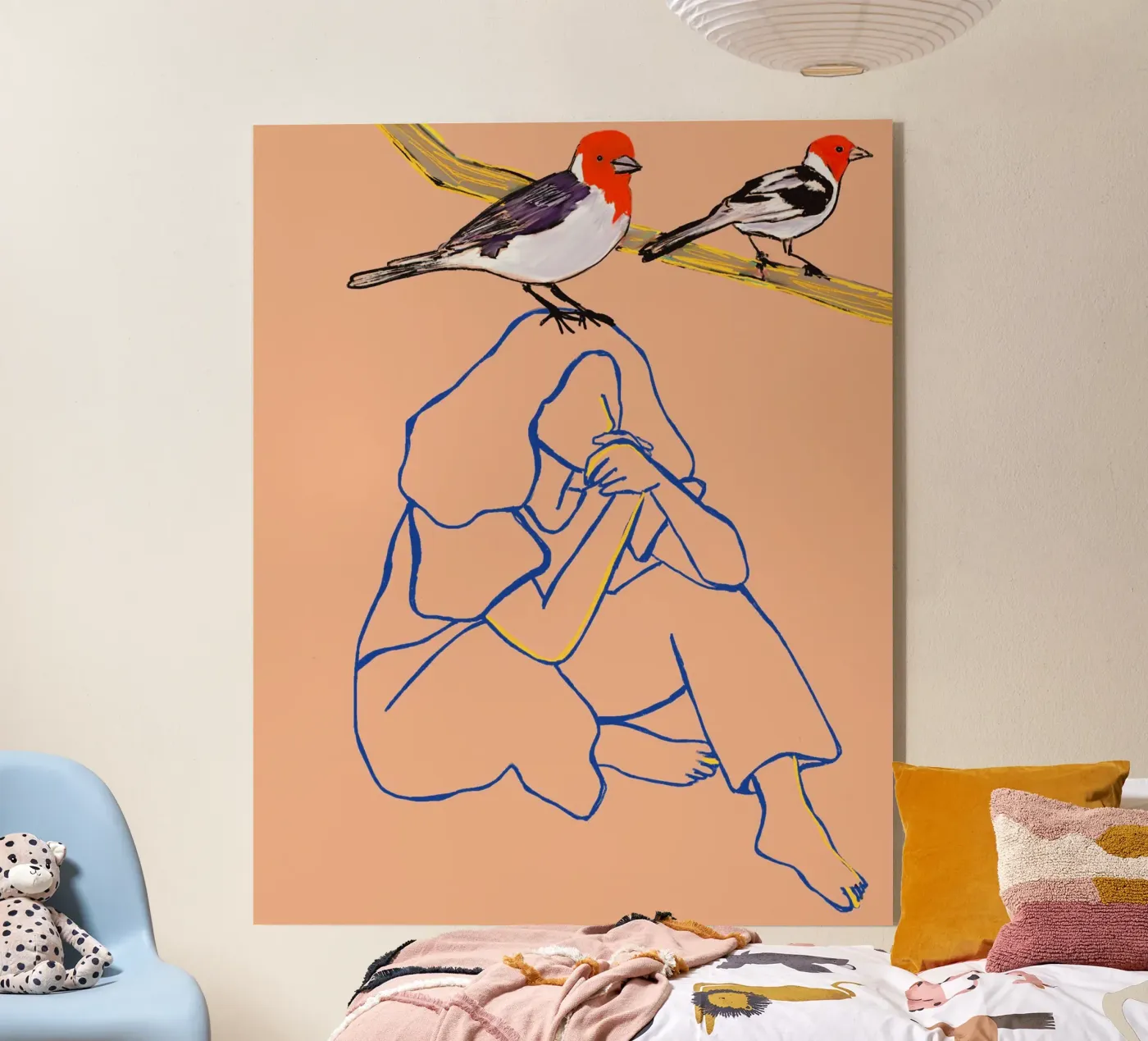 Rode hoofden acryl van tainah negreiros