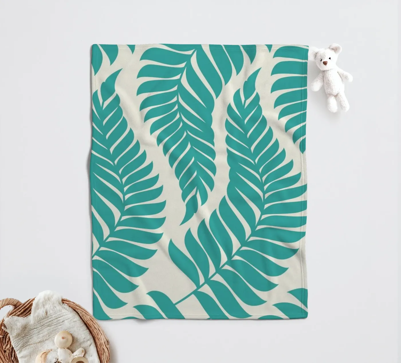 Fern fleece blanket by Bo Lundberg