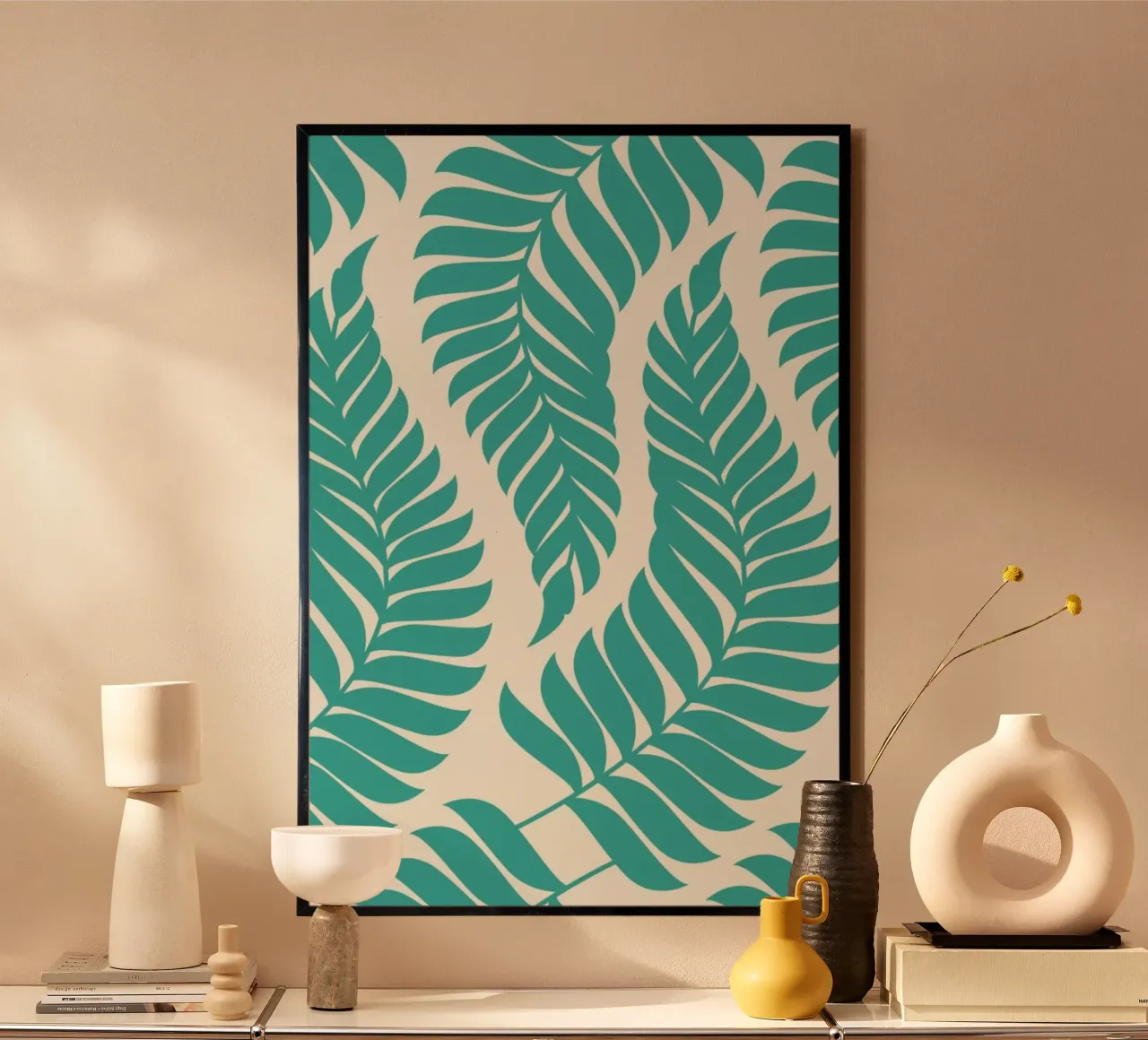 Fern poster con telaio in legno da Bo Lundberg