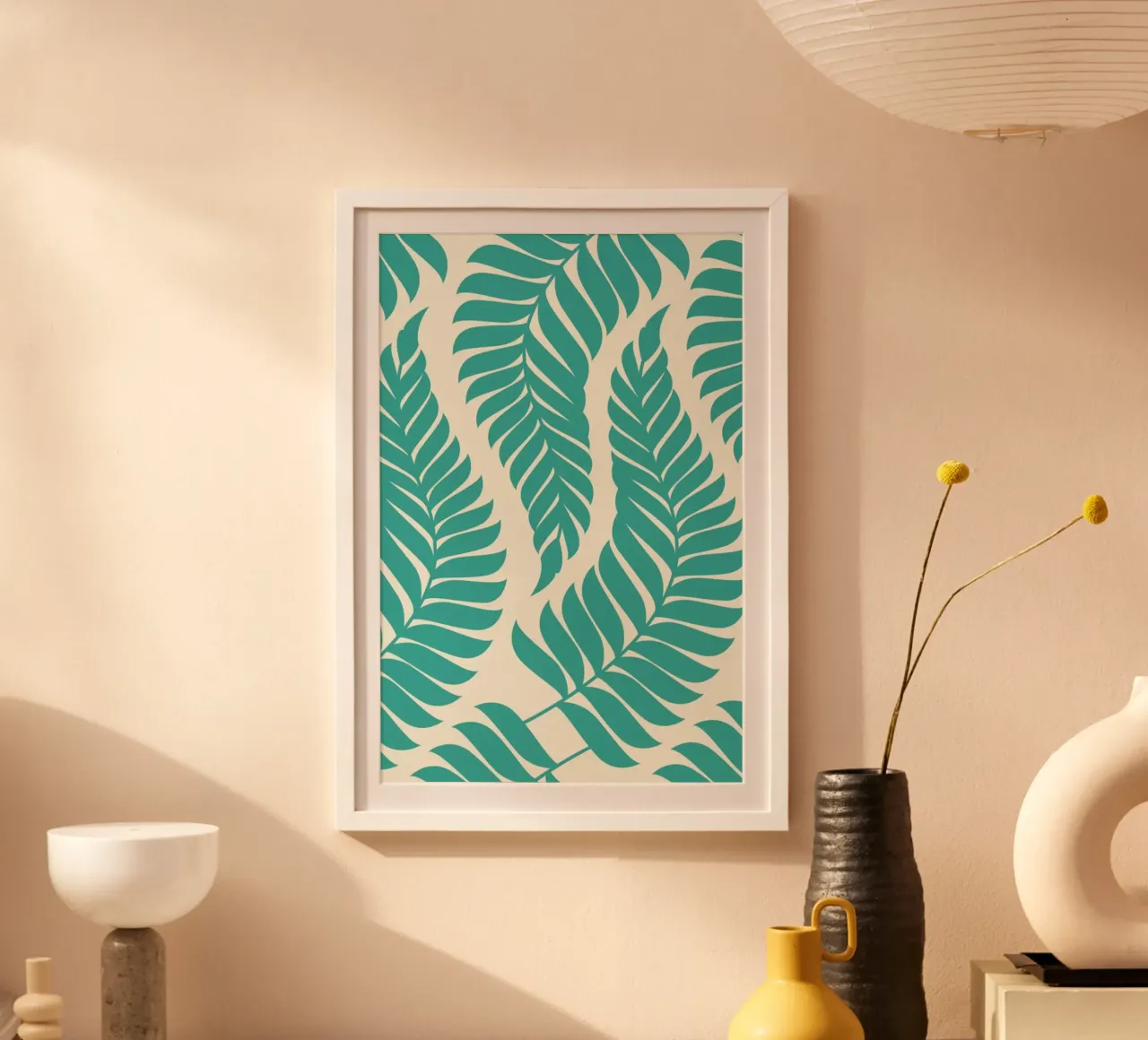 Fern poster con telaio in legno da Bo Lundberg