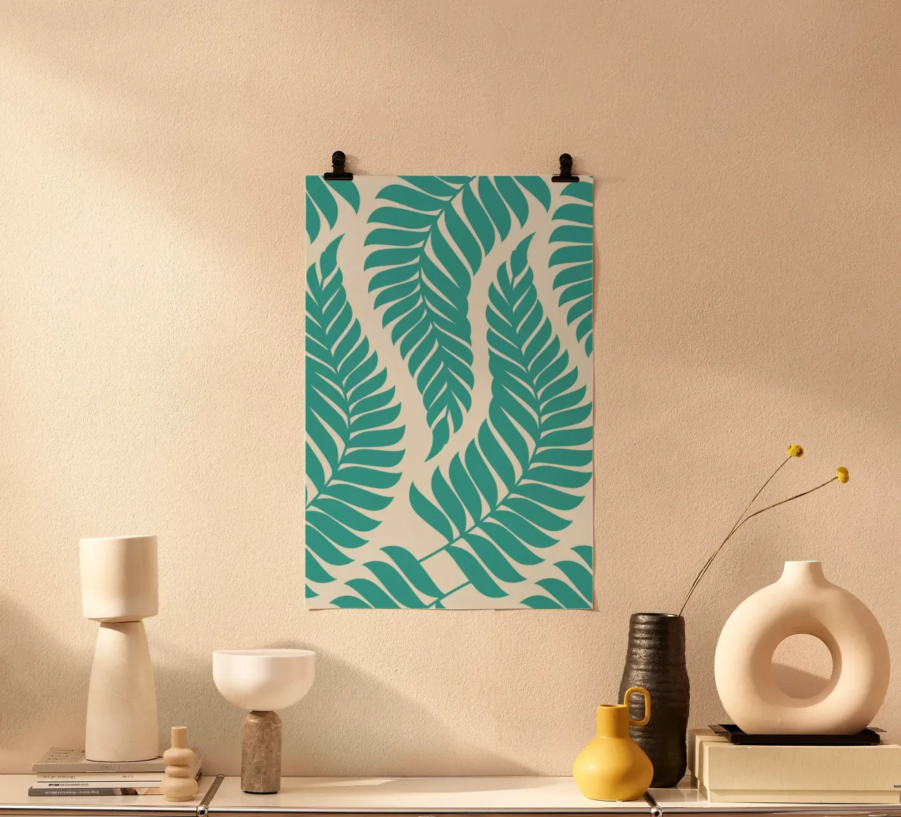 Fern poster con telaio in legno da Bo Lundberg