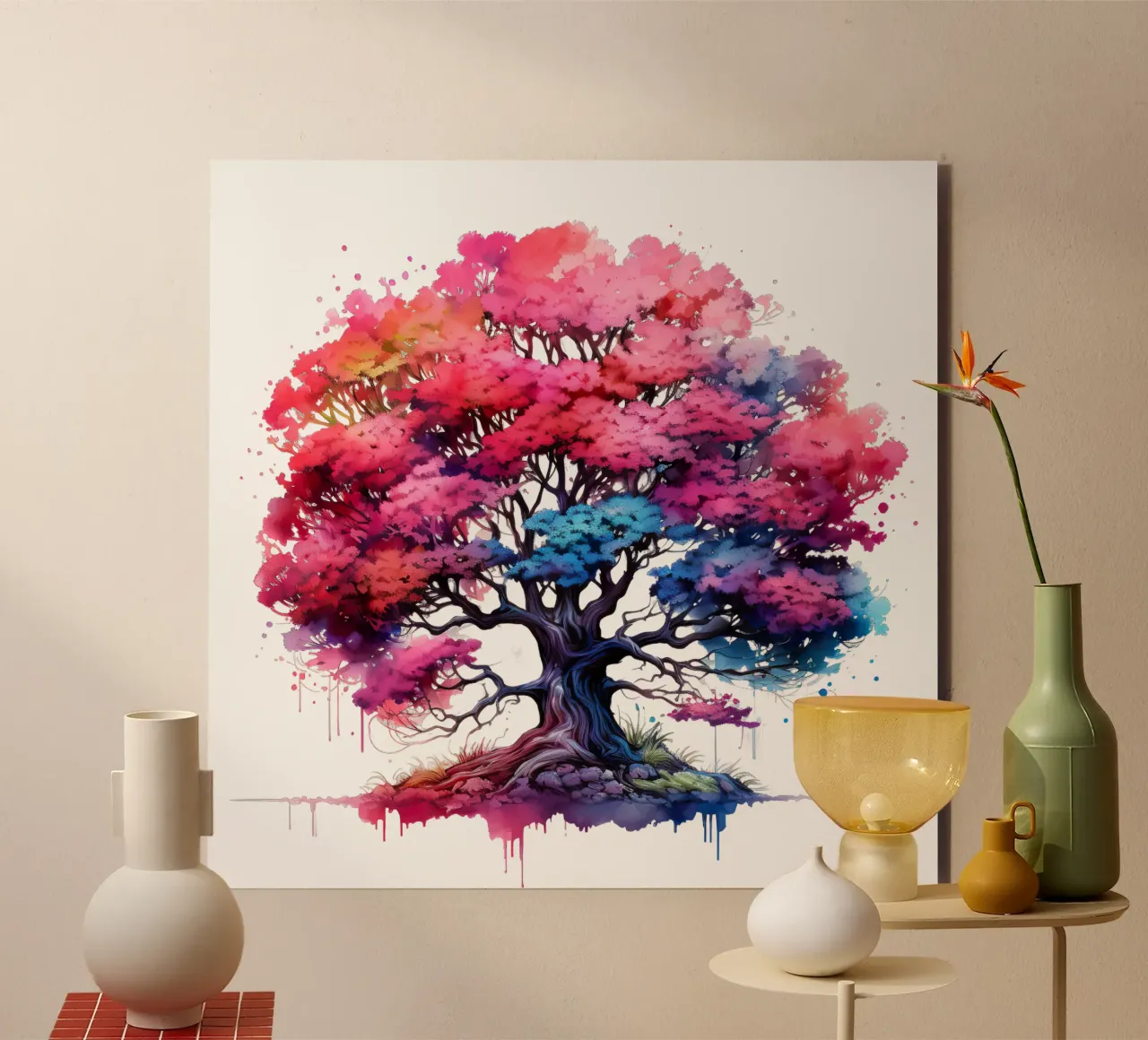 Albero della vita colorato alluminio dibond da Spiritual Touch