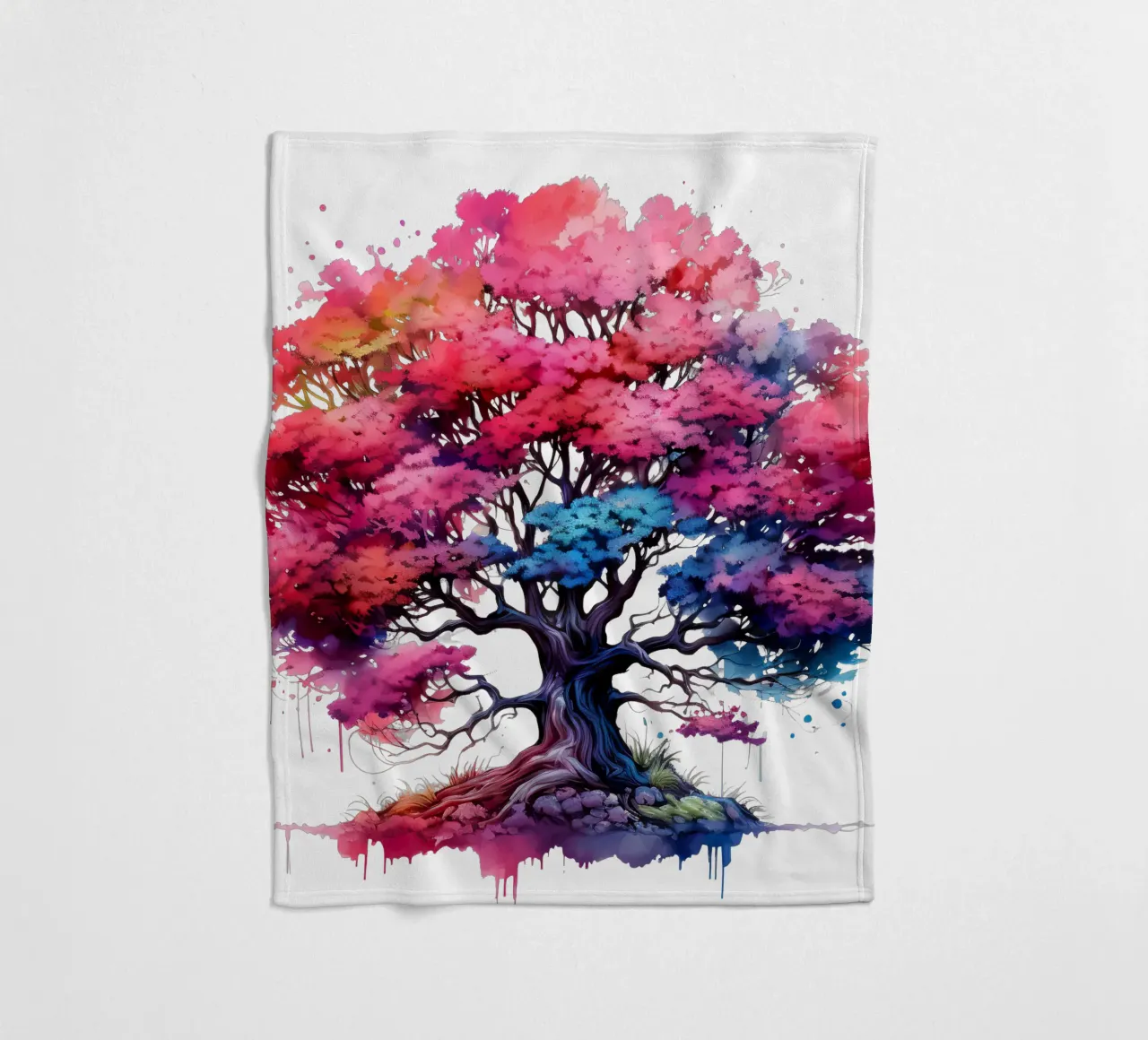 Albero della vita colorato coperta in pile da Spiritual Touch