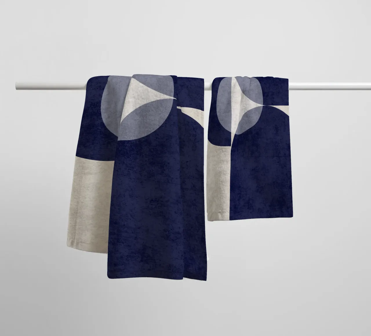 Deep Blue Flow towel by DesignArt