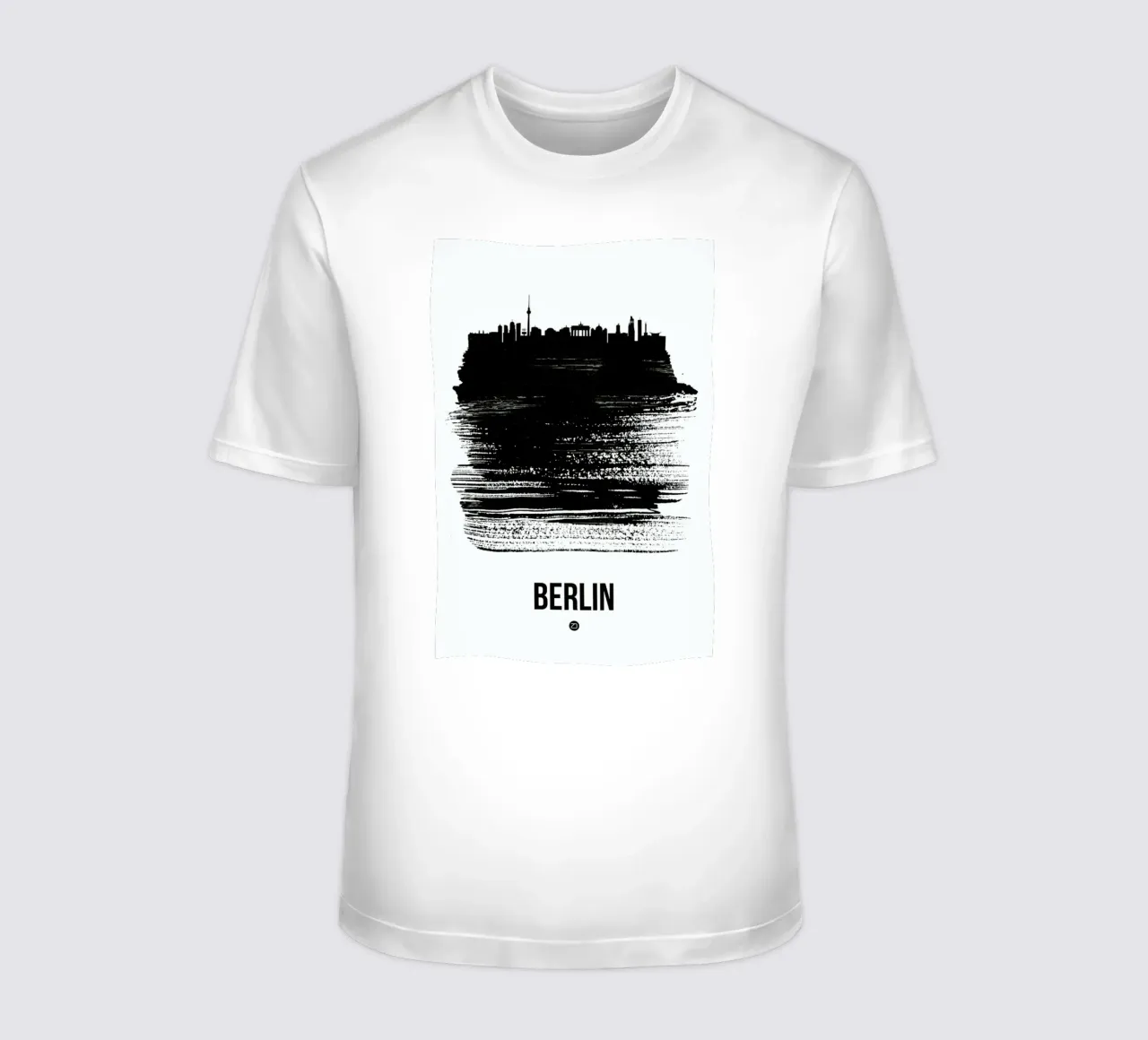 Berlin Skyline Brush Stroke t-shirt by Naxart