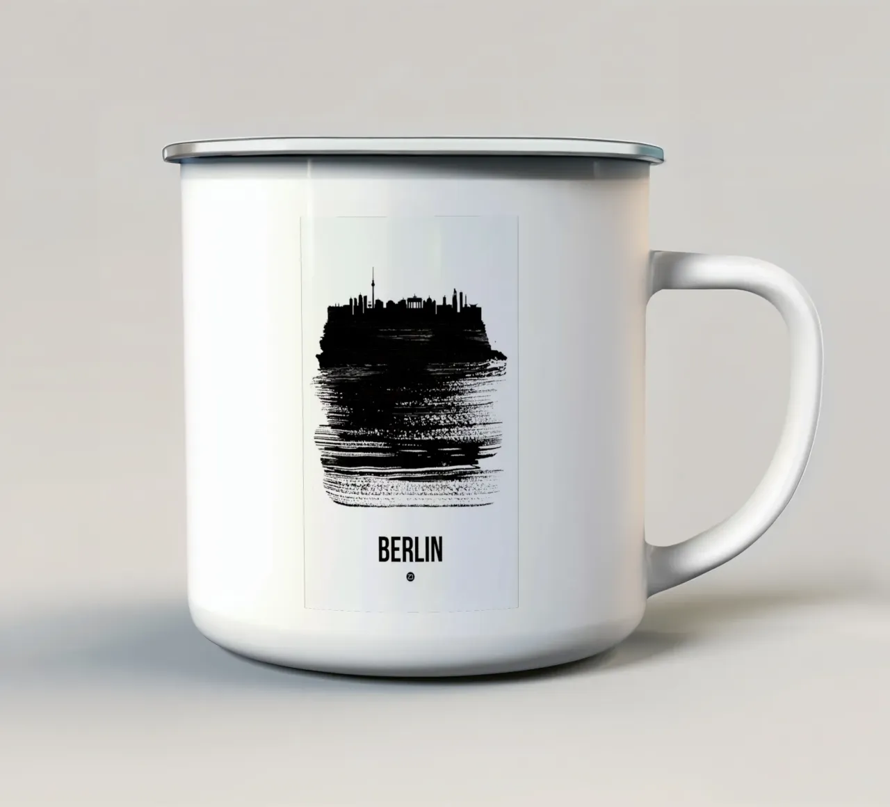 Berlin Skyline Brush Stroke tazza in smalto da Naxart
