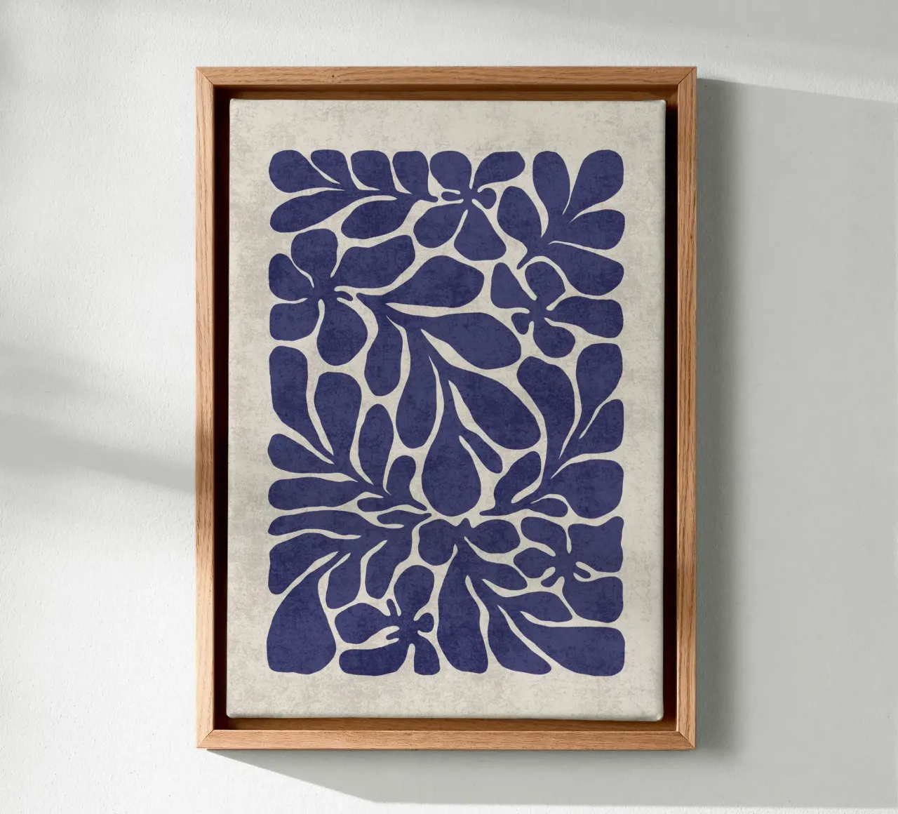 Fragmented Blossoms canvas met Baklijst van DesignArt