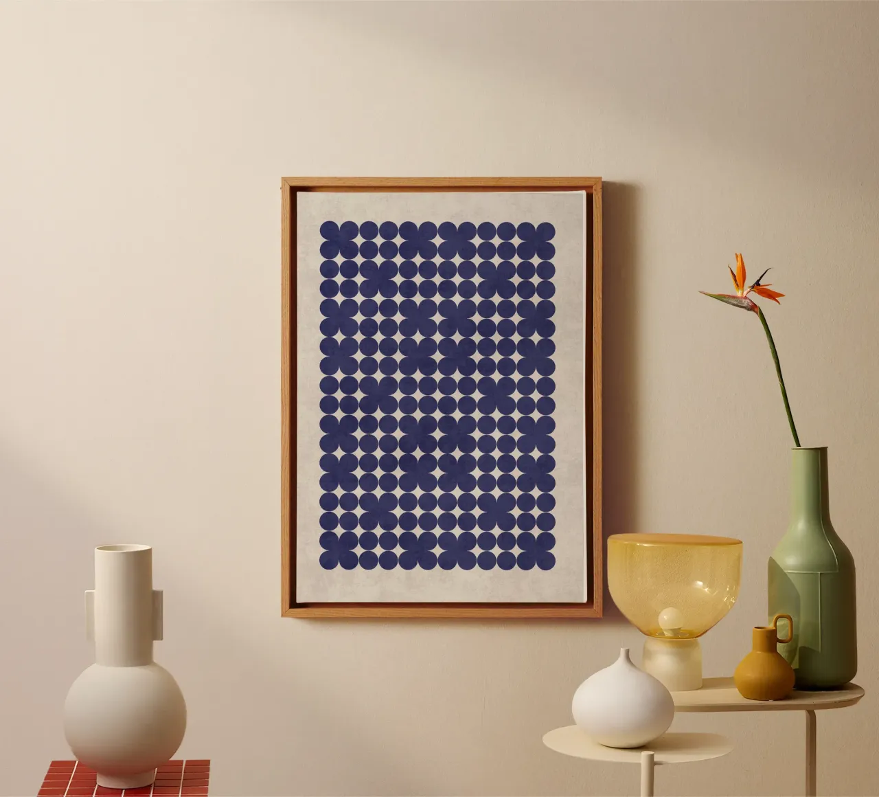 Puzzle di petali tela con Cornice a cassetta da DesignArt