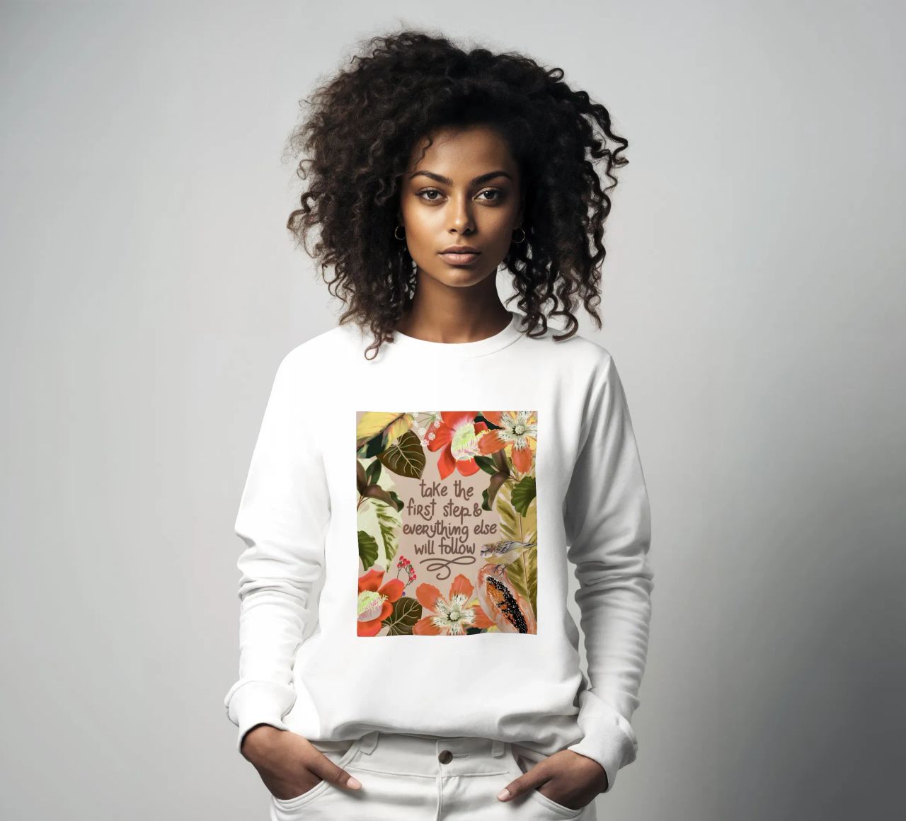 Take the first step sweatshirt by anisillustration