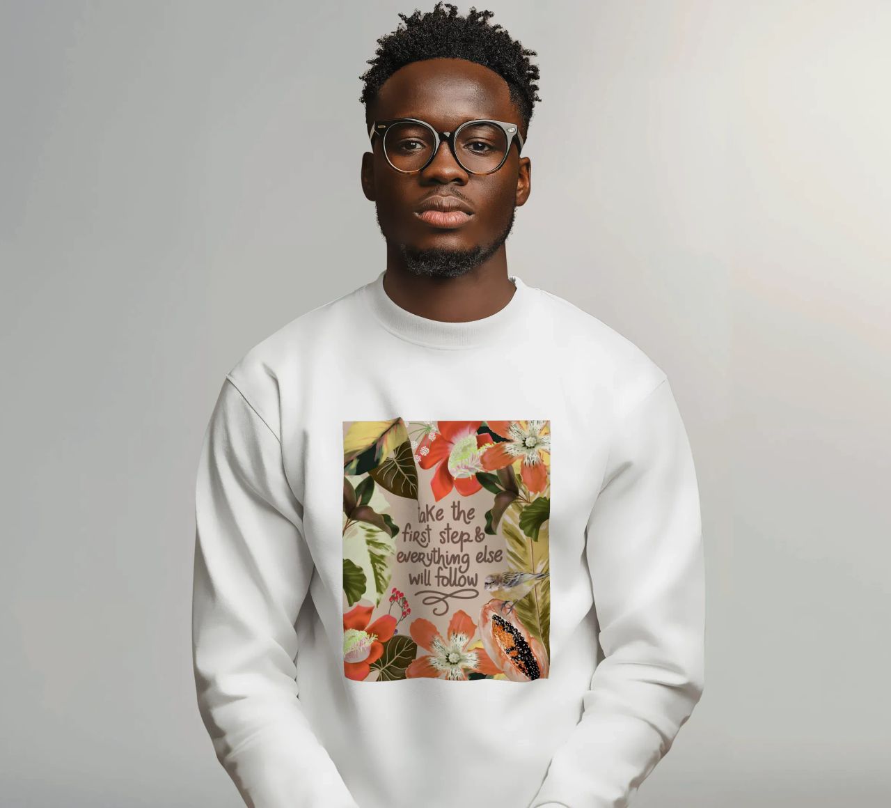 Take the first step sweatshirt by anisillustration
