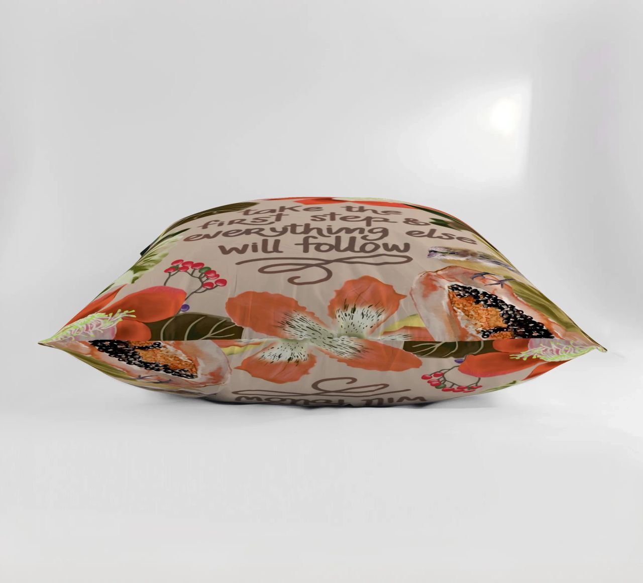 Take the first step decorative cushion by anisillustration