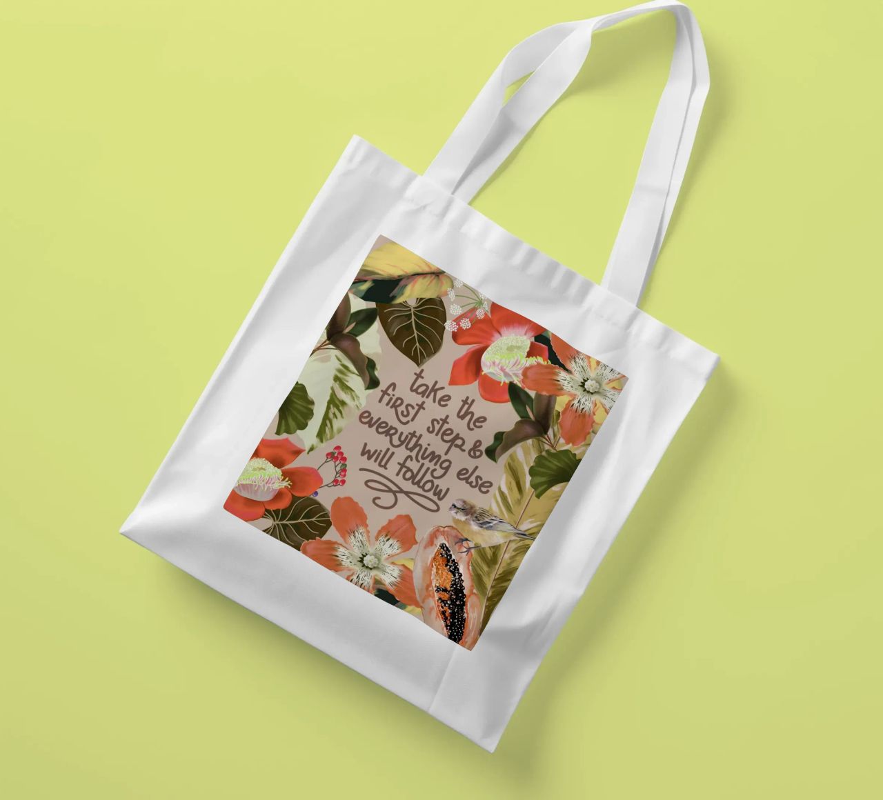 Take the first step tote bag by anisillustration