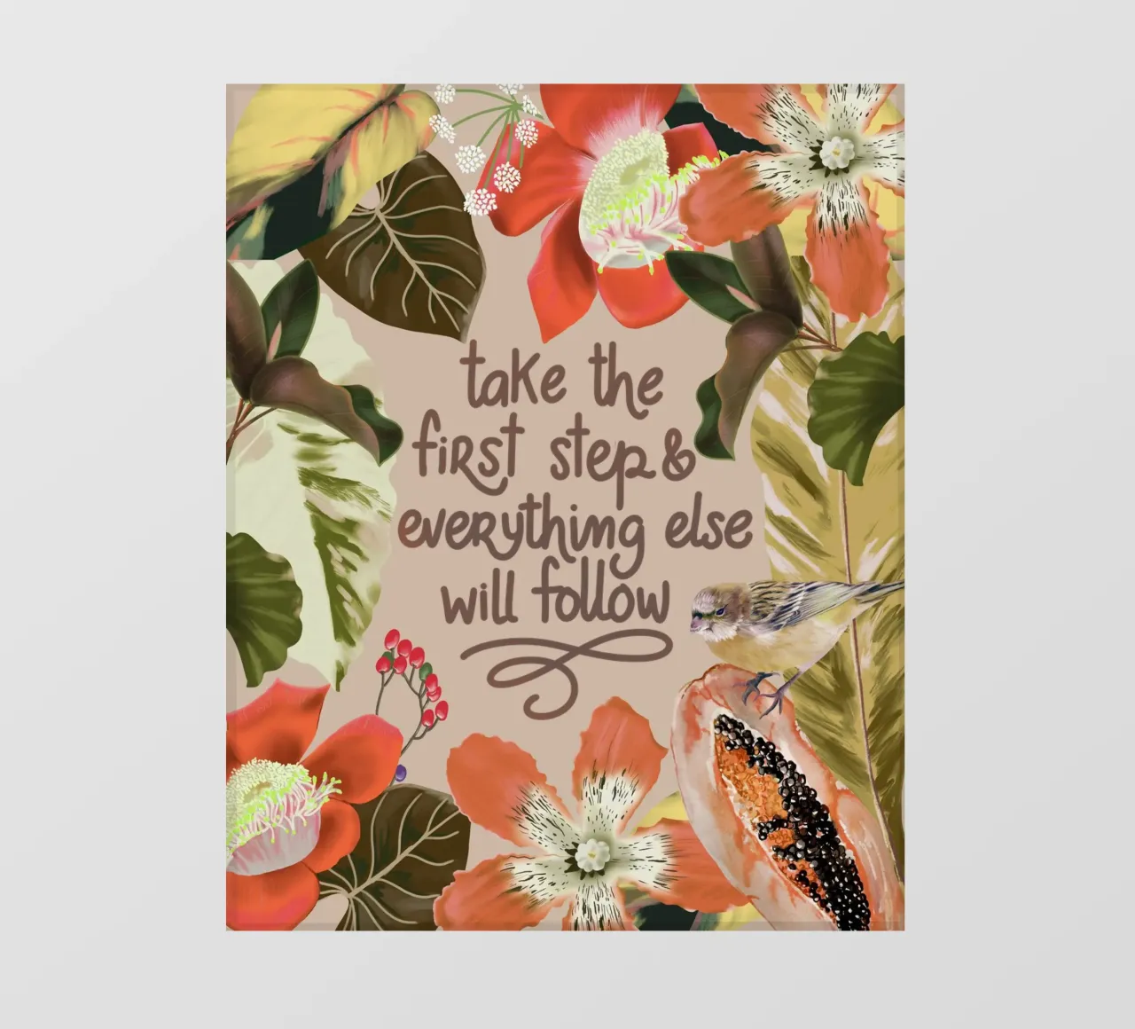 Take the first step lámina retroiluminada de anisillustration