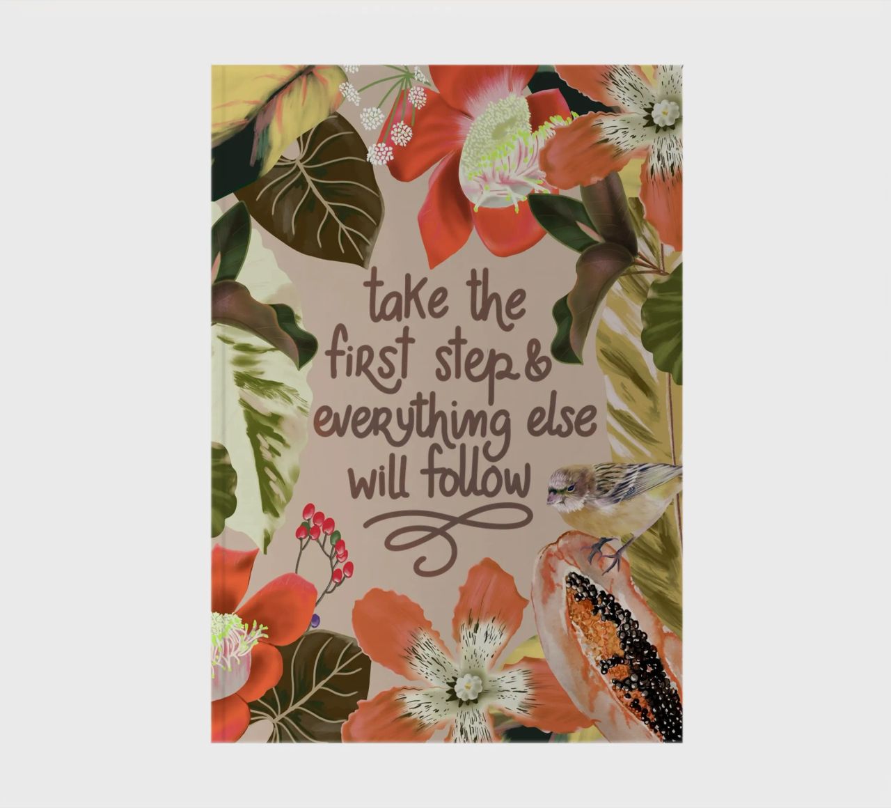 Take the first step notebook by anisillustration