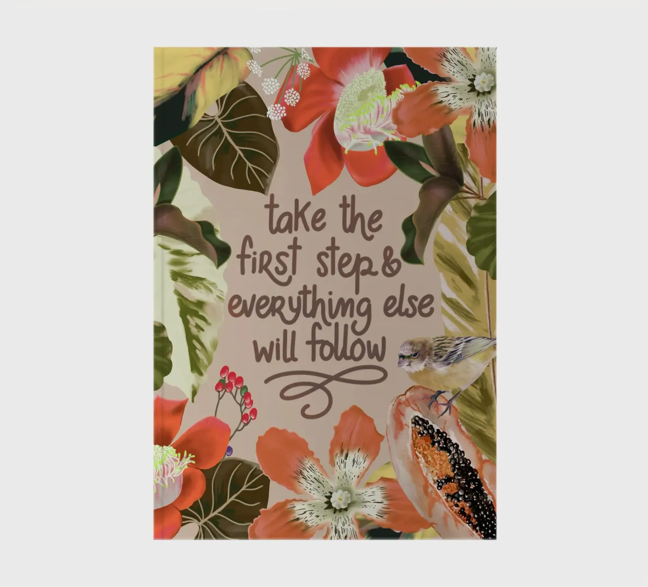 Take the first step notitieboek van anisillustration