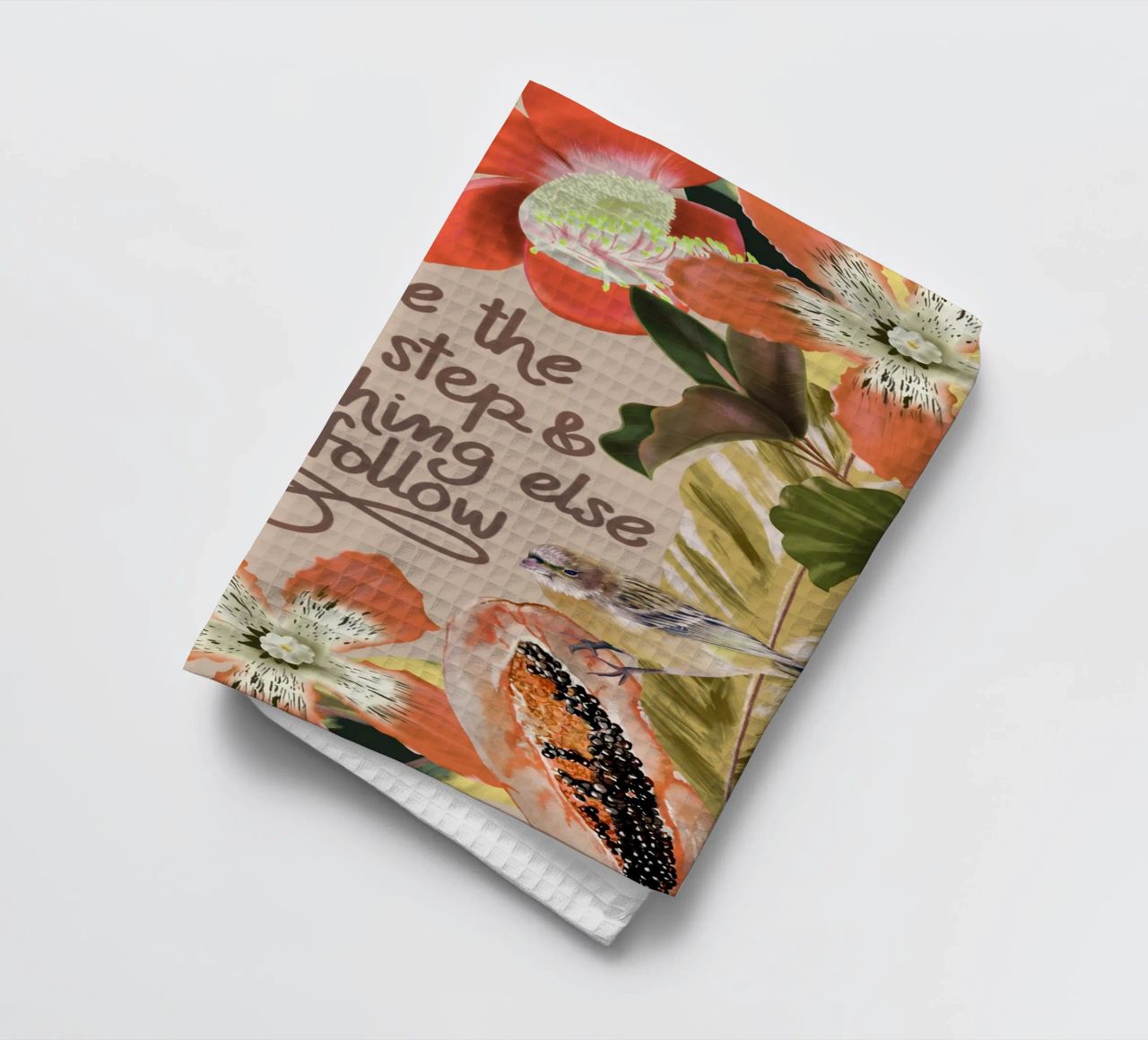 Take the first step tea towel by anisillustration