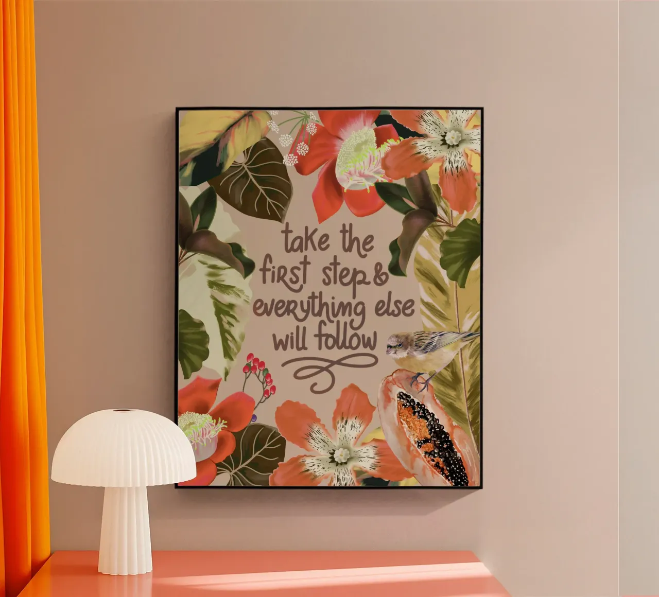 Take the first step acrylic glass by anisillustration